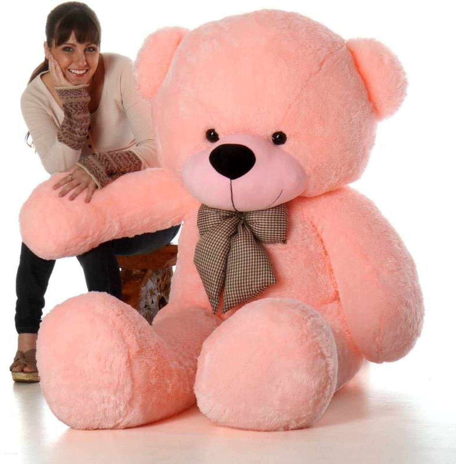 AANSHU TOYS 3 Feet Very Cute and Attractive Teddy Bear Jumbo - 92 cm (Pink) - 92 cm  - 92 cm