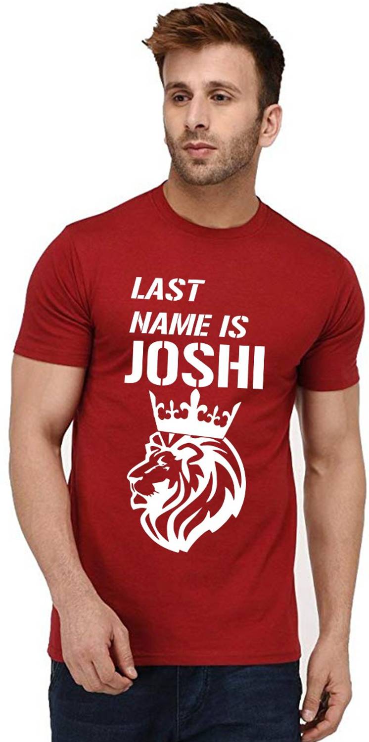 Aseria Printed Men Round Neck Red T-Shirt