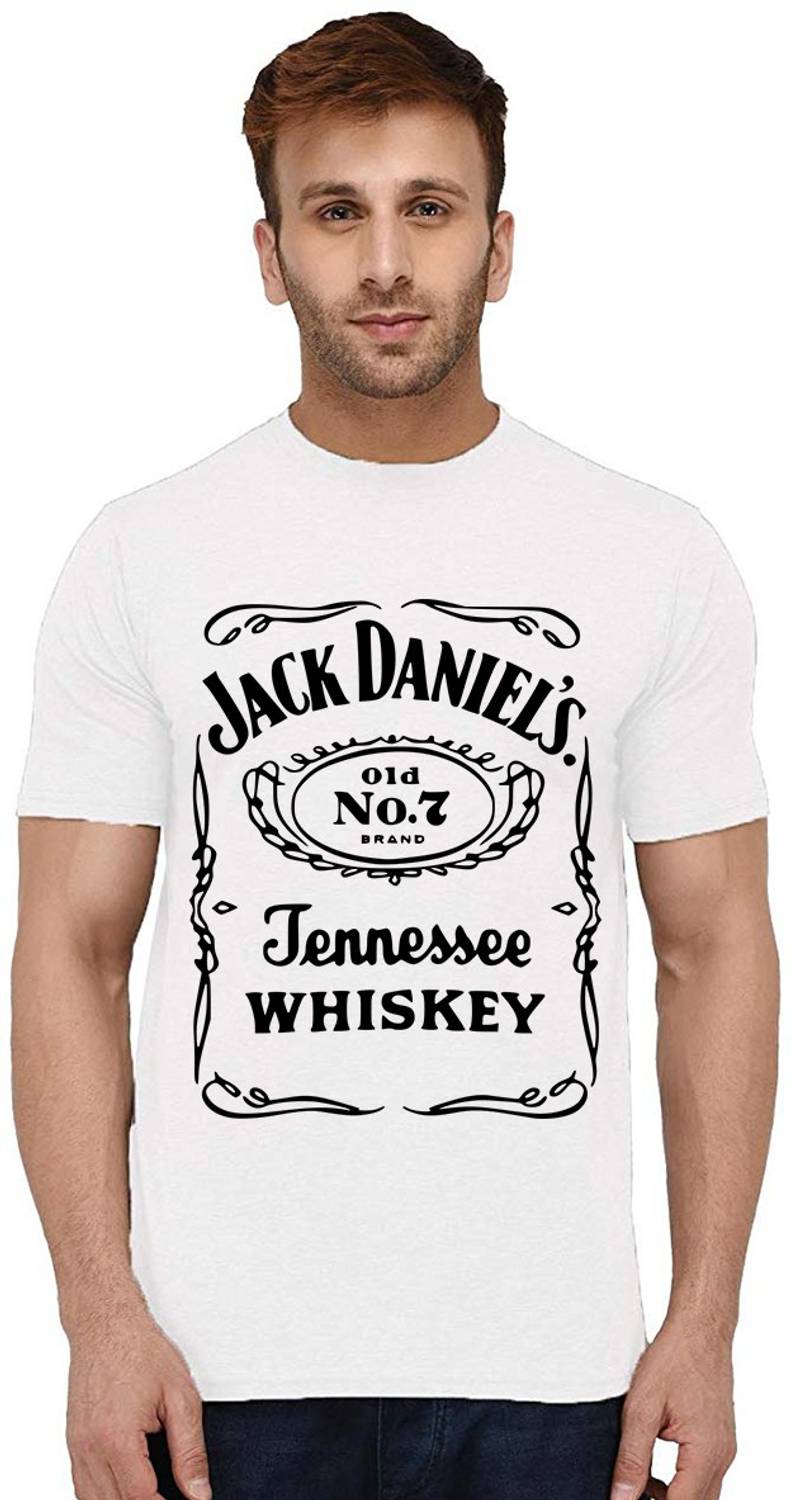 Aseria Printed Men Round Neck White T-Shirt
