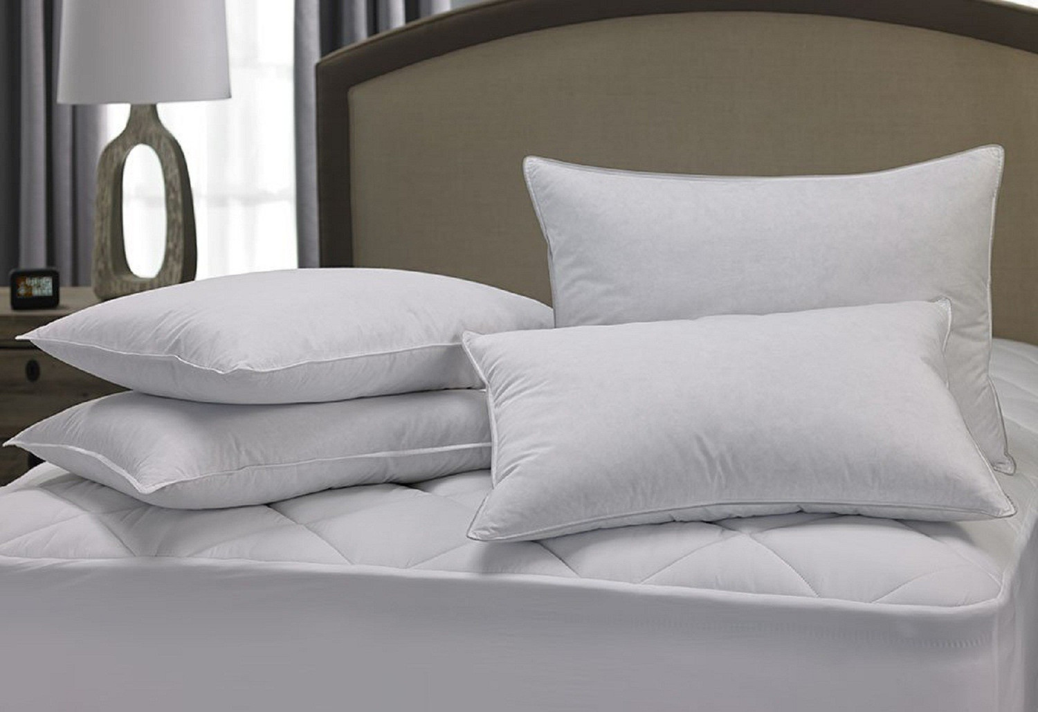 Image of JDX Polyester Fibre Sleeping Pillow Pack of 4 Solid