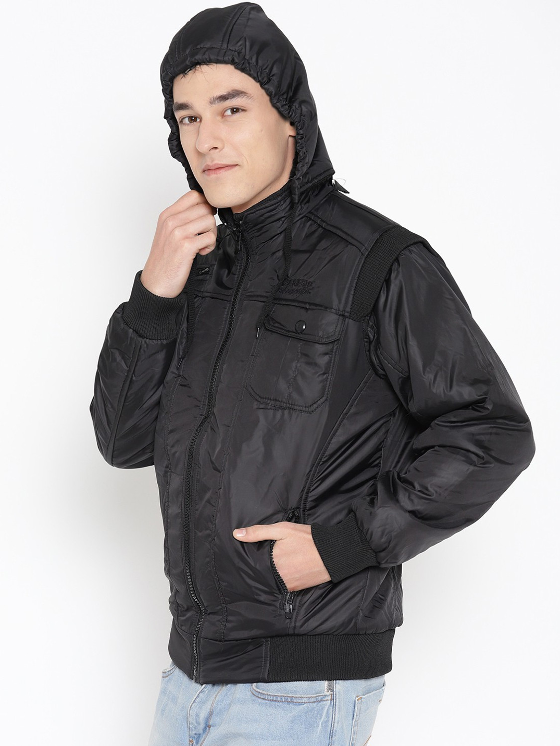 Image of Ico Blue Star Full Sleeve Solid Men Jacket
