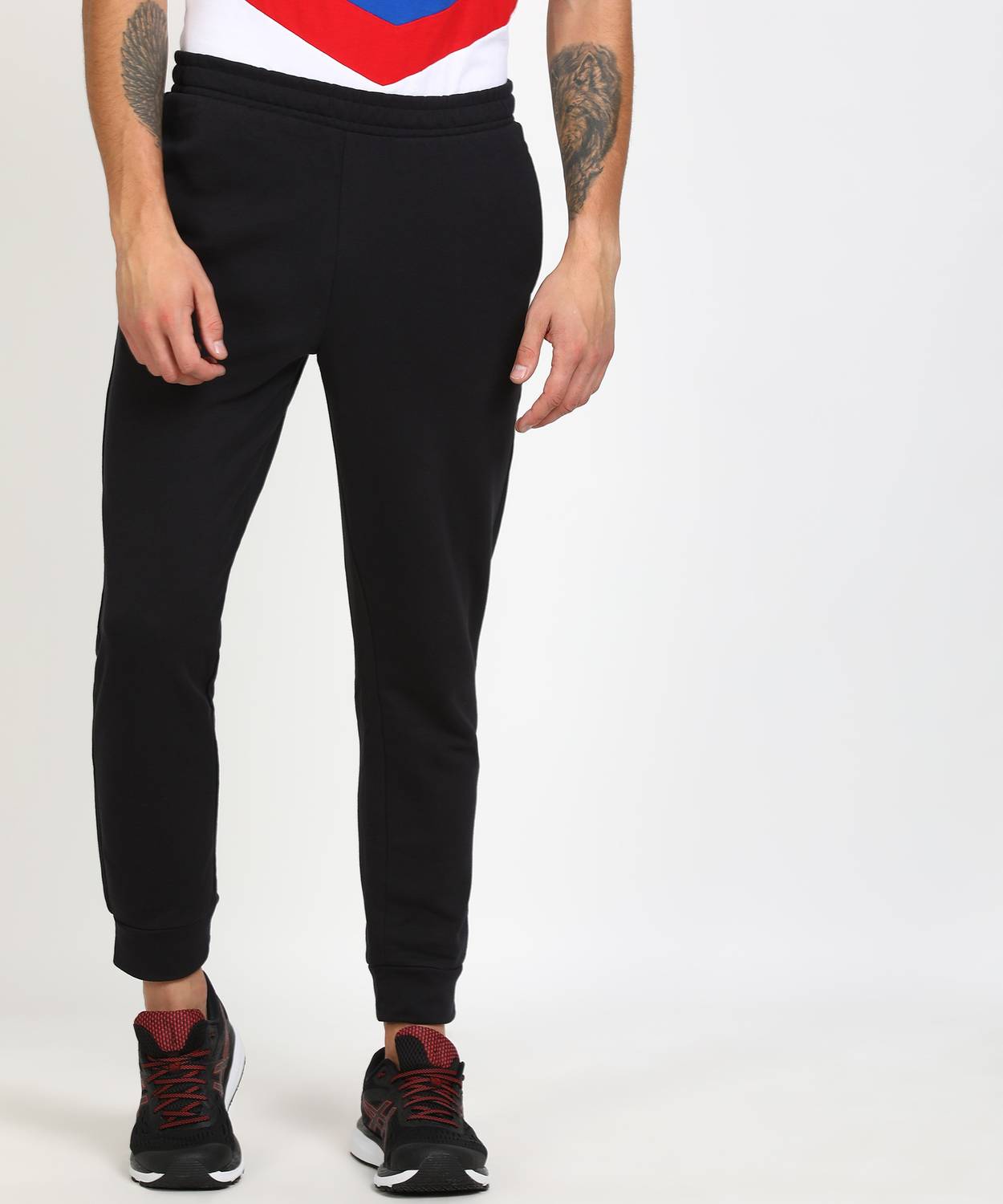 Calvin Klein Solid Men Black Track Pants