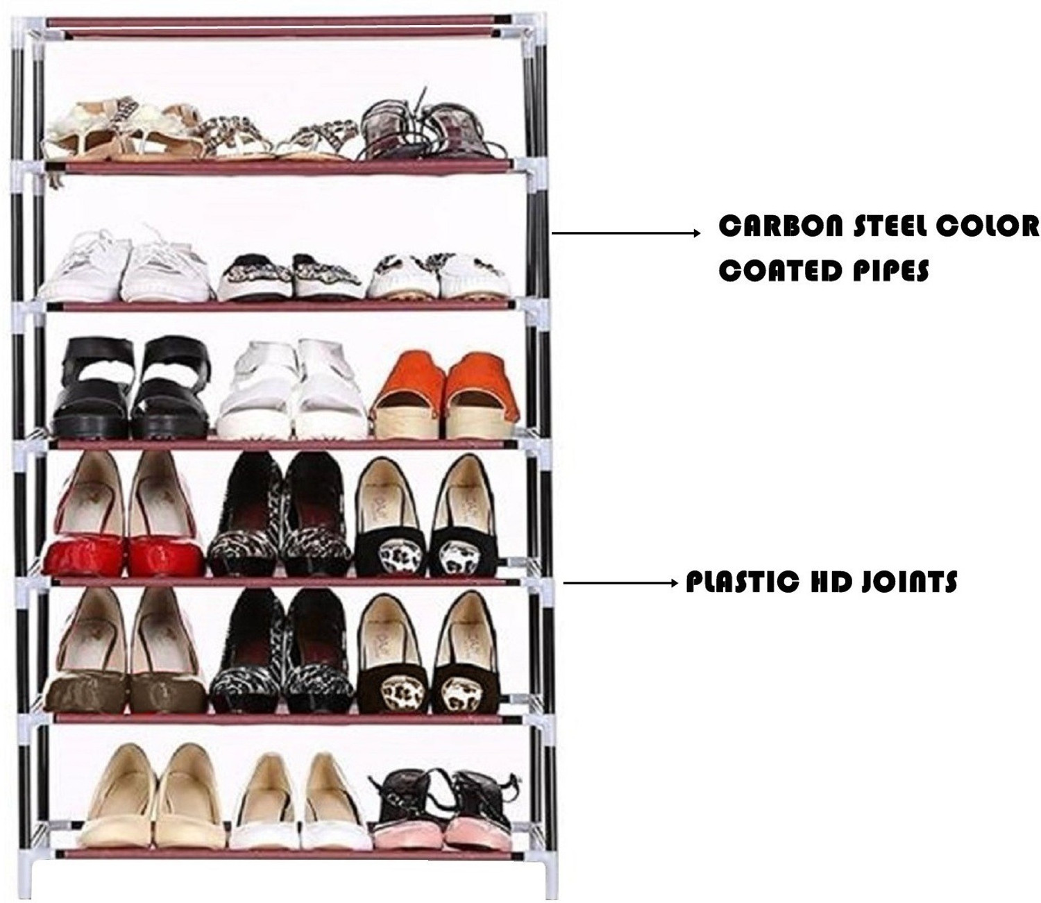 Image of CMerchants Shoe Stand 6 Layer Metal Collapsible Shoe Stand