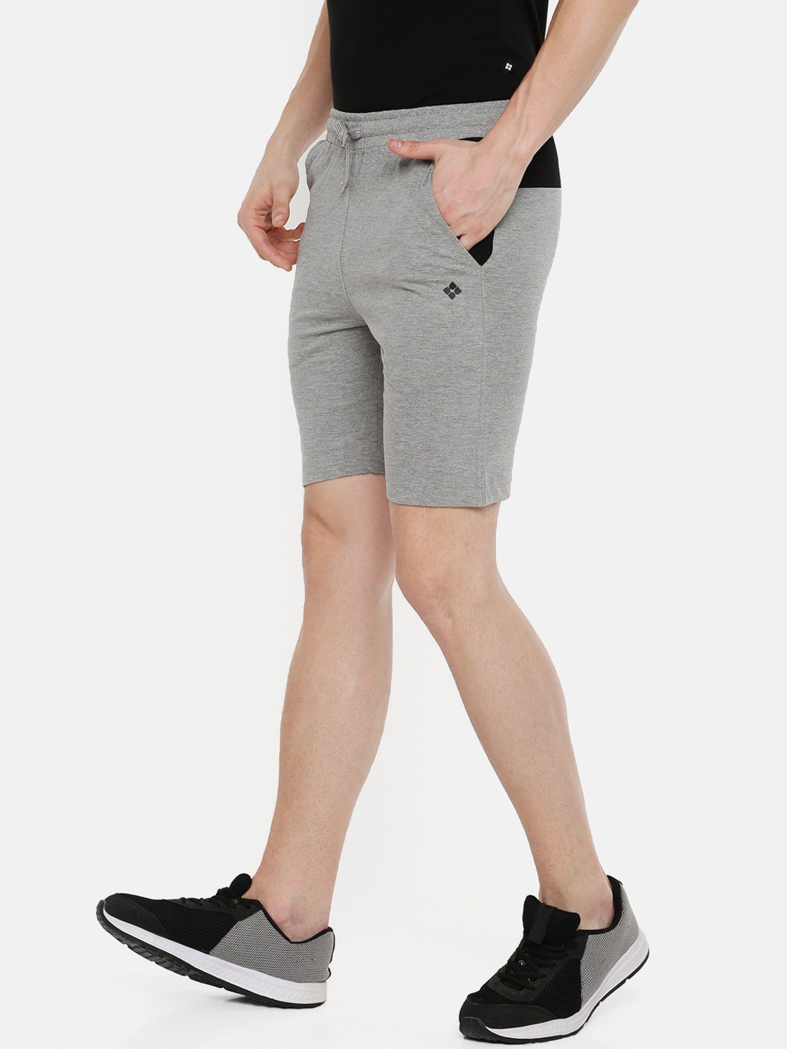 Image of Dollar Solid Men Grey Sports Shorts
