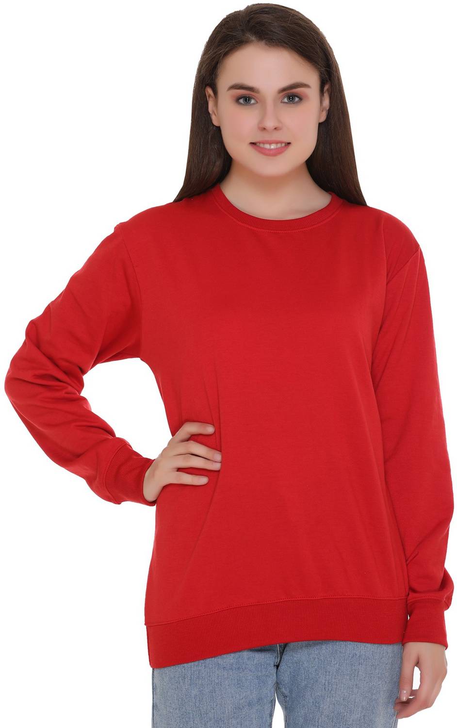 69GAL Full Sleeve Solid Women Sweatshirt