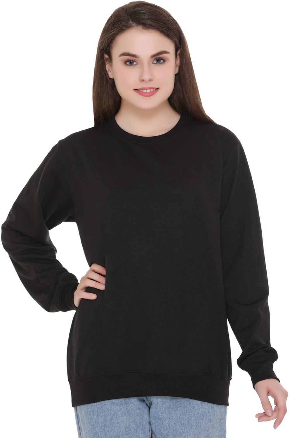 69GAL Full Sleeve Solid Women Sweatshirt