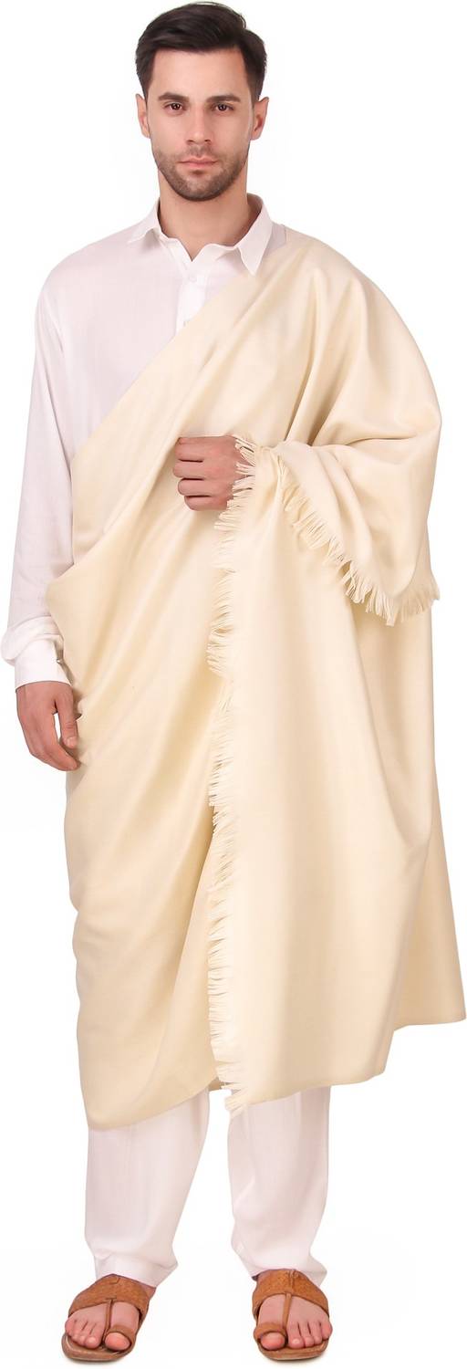 BRAVEZI Polyester Wool Blend Solid Men Shawl