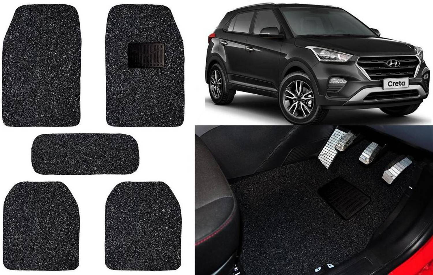 Auto Kite Plastic, PVC, Vinyl Standard Mat For  Hyundai Creta