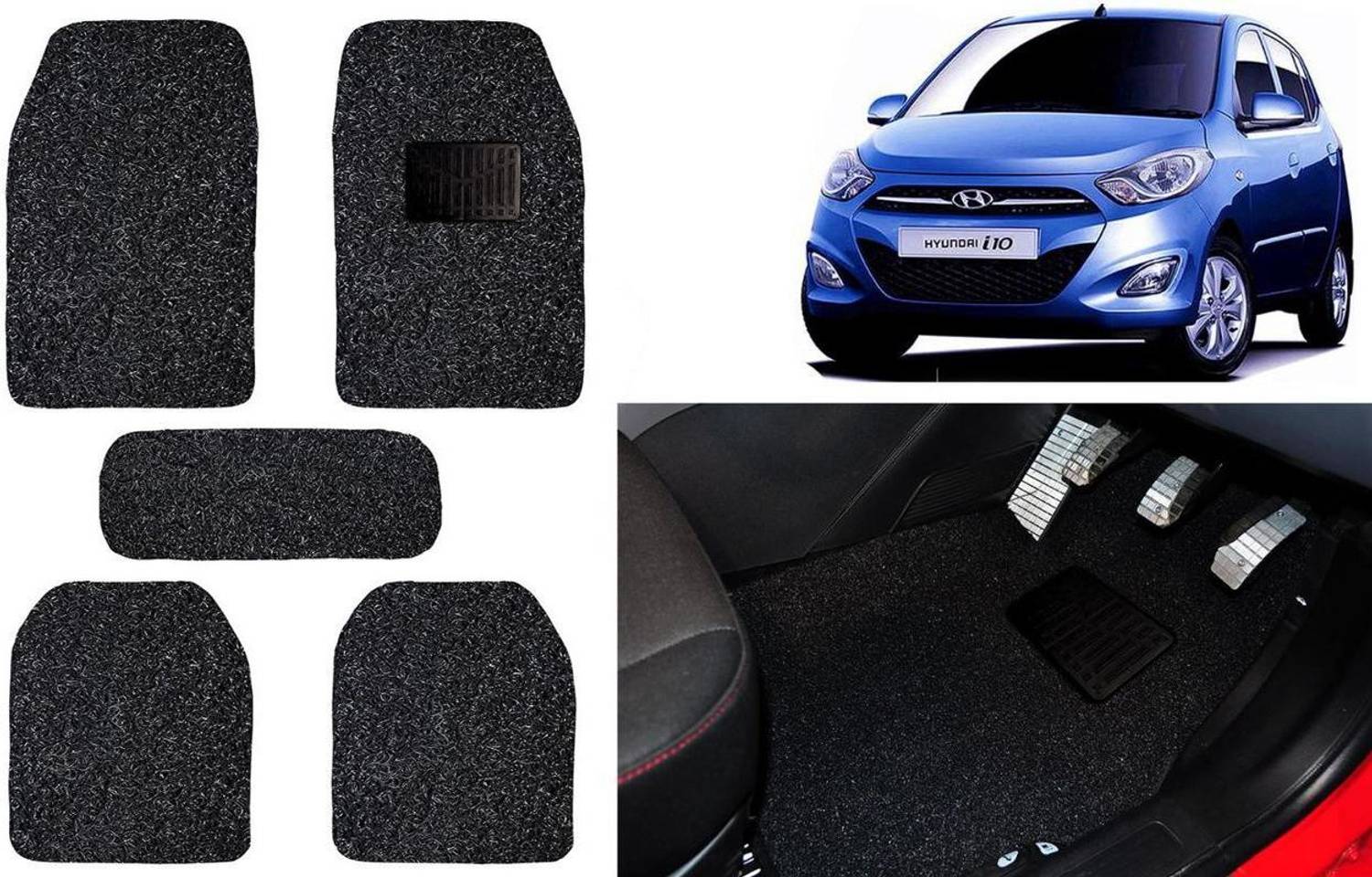Auto Kite Plastic, PVC, Vinyl Standard Mat For  Hyundai i10