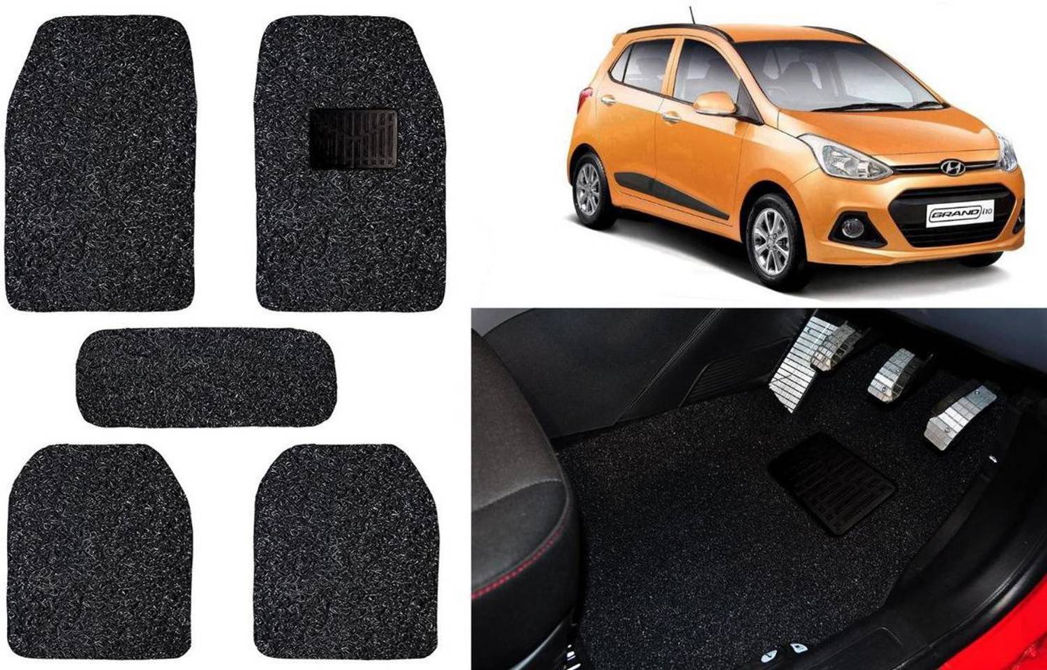 Auto Kite Plastic, PVC, Vinyl Standard Mat For Hyundai Grand i10