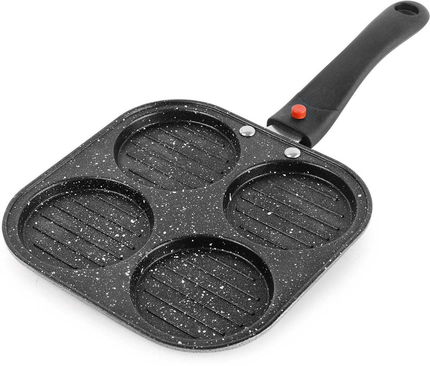 cello Non Stick Uttapam Maker Gas Stove Compatible Aluminium (4 Cavity) (Black) NA Pan 19.5 cm diameter 0 L capacity