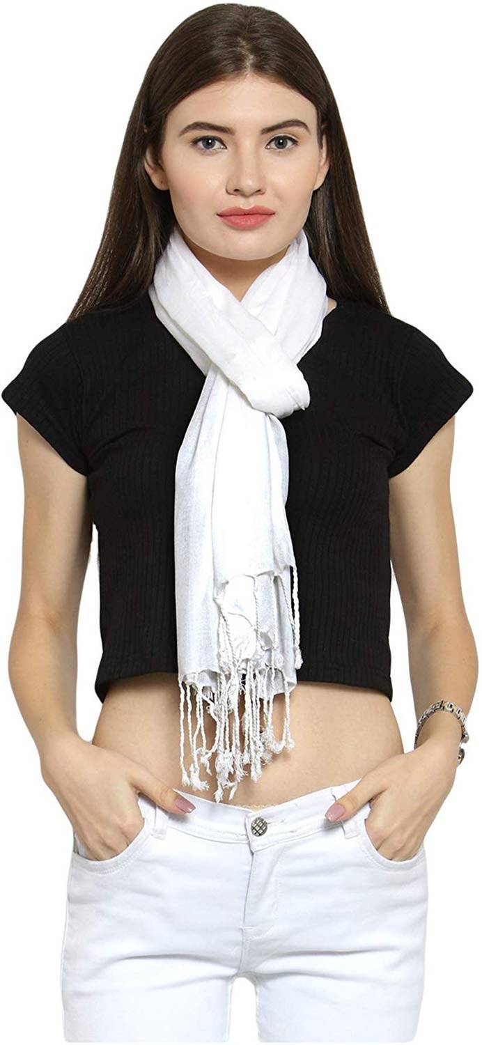 SGM Applique, Solid Viscose Men & Women Stole, Scarf, Fancy Scarf