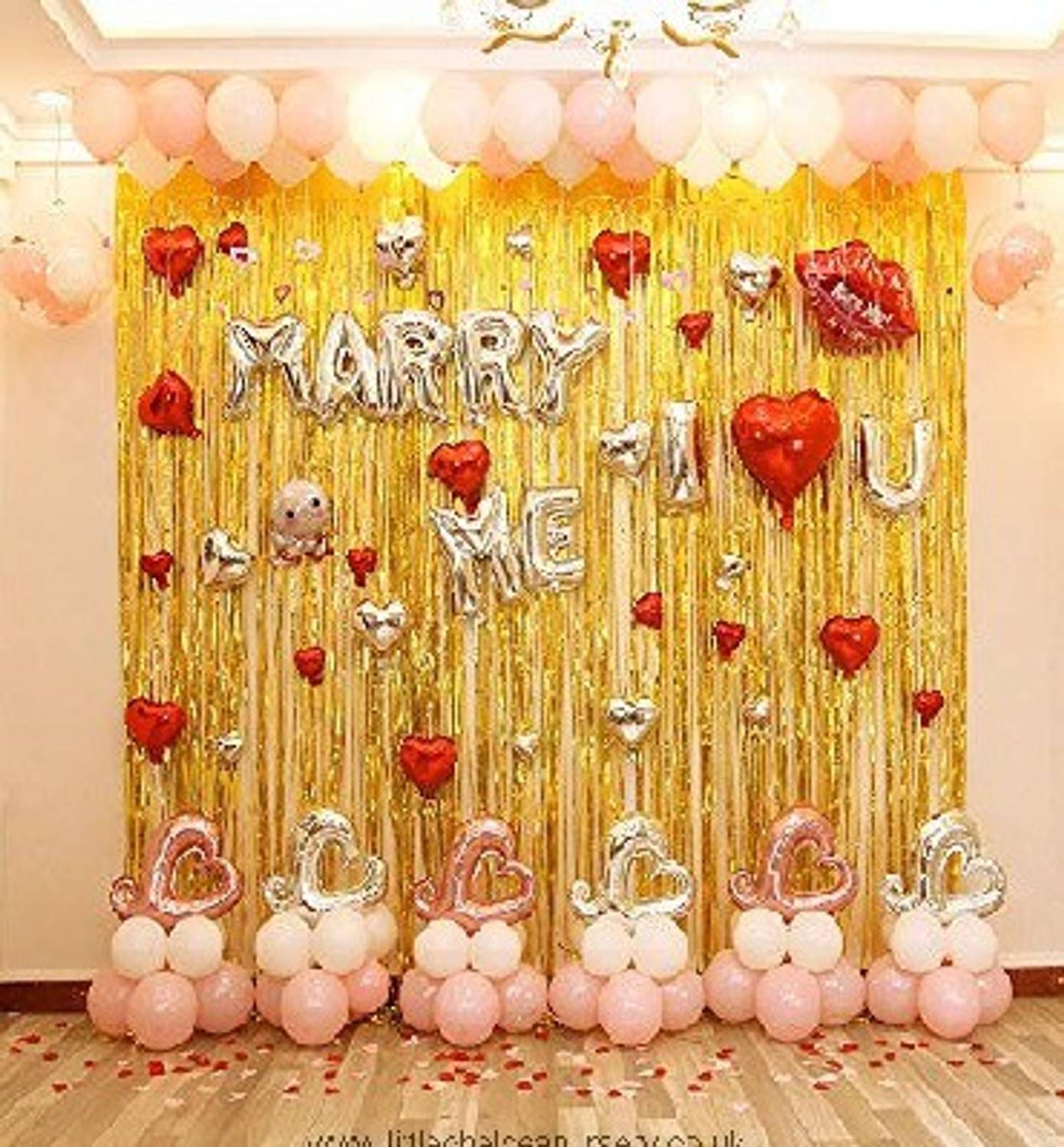 Balloons Festiko 3 * 6ft (Set-4) Golden foil Curtains for Birthday, Anniversary,Baby Shower,Party Decoration (Pack of 4) Pack of 4