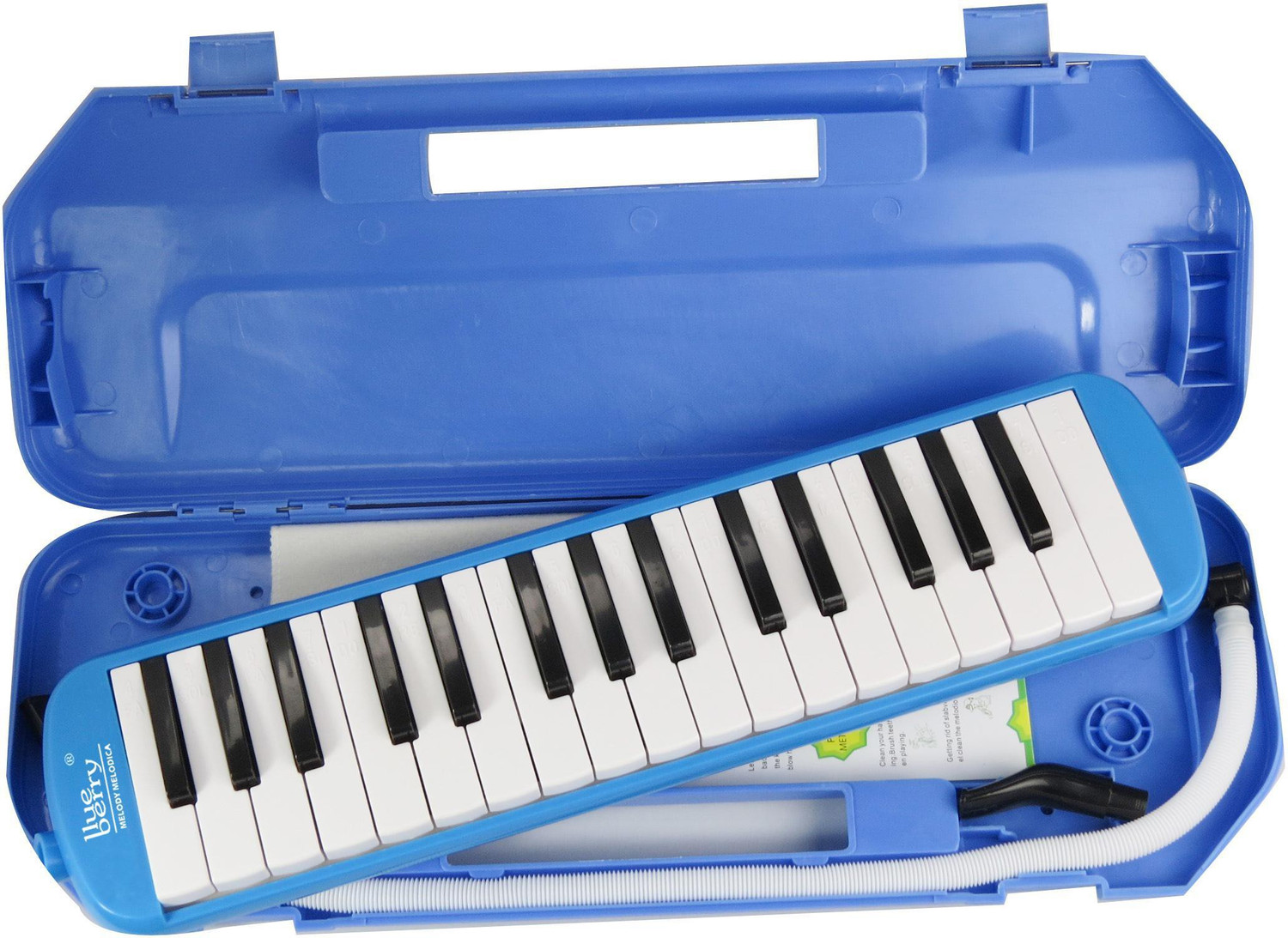Image of BLUEBERRY Melodica 32 Keys Piano Instrument Soprano Air Piano with Mouthpiece with Hard ABS Case for Music Lovers