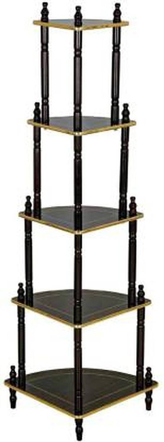 Digionics 5 Shelve/Tier Wooden Wall Corner Wooden Wall Shelf (Num