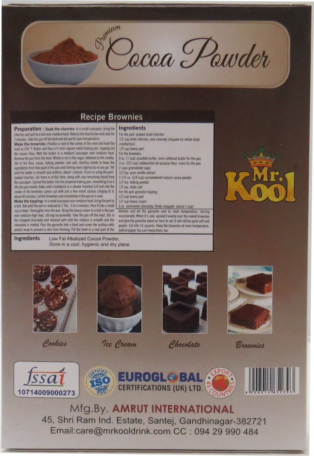 Image of Mr.Kool 100% Natural Cocoa Powder-2 pack Cocoa Powder