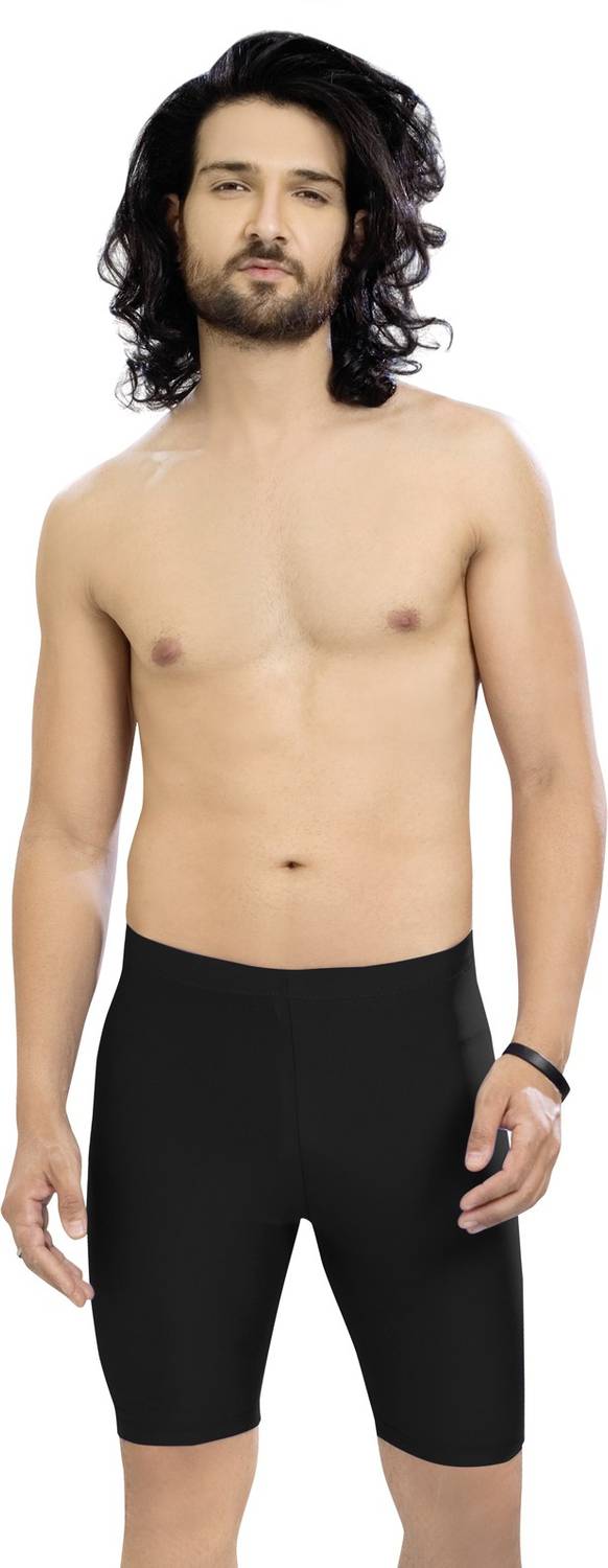 ENKAY Solid Men Swim Bottom Black Swimsuit