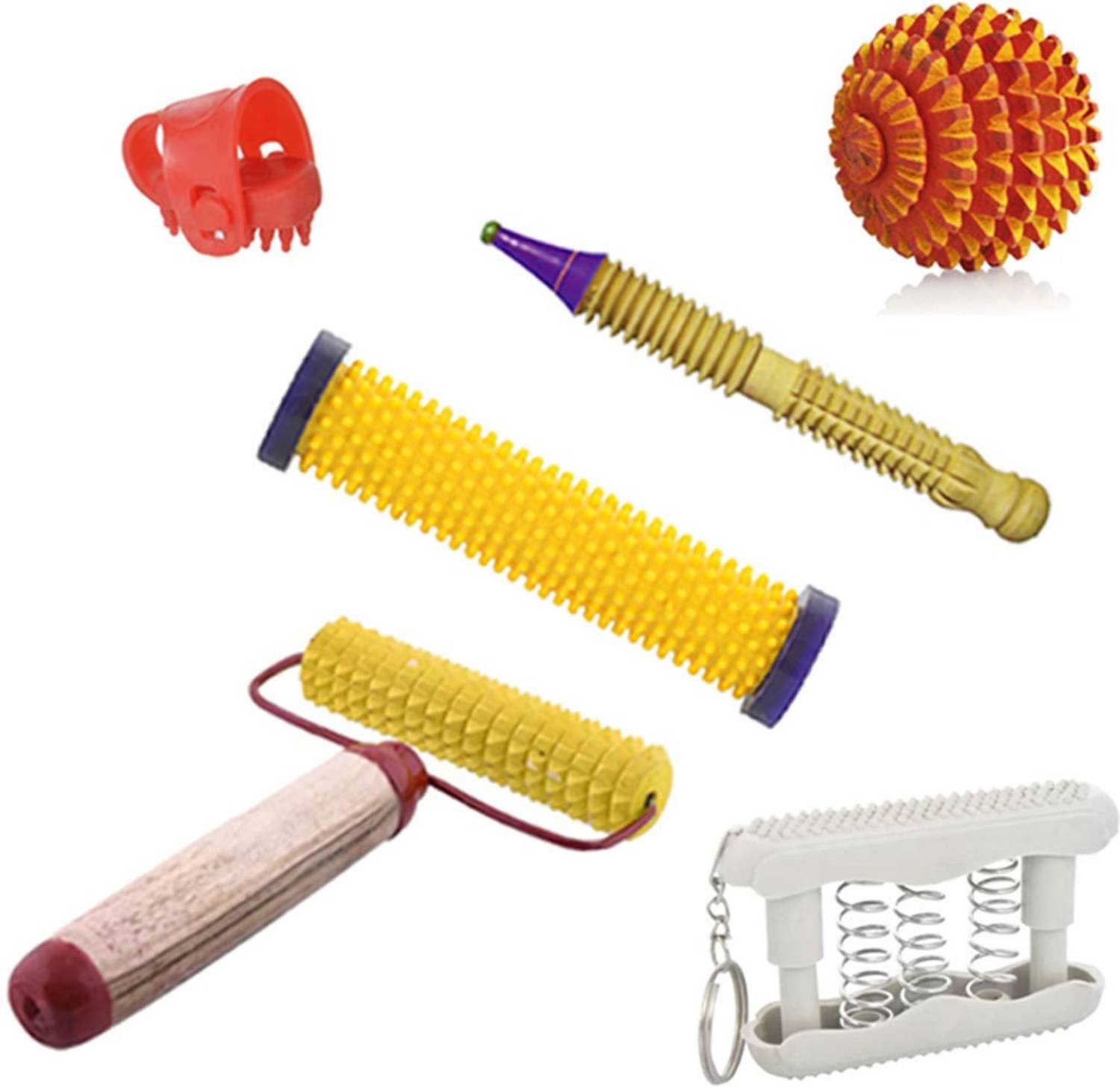 Accufit AF33 Acupressure Massager Tools Combo Kit for Stress and Pain Relief (Natural Care) Massager