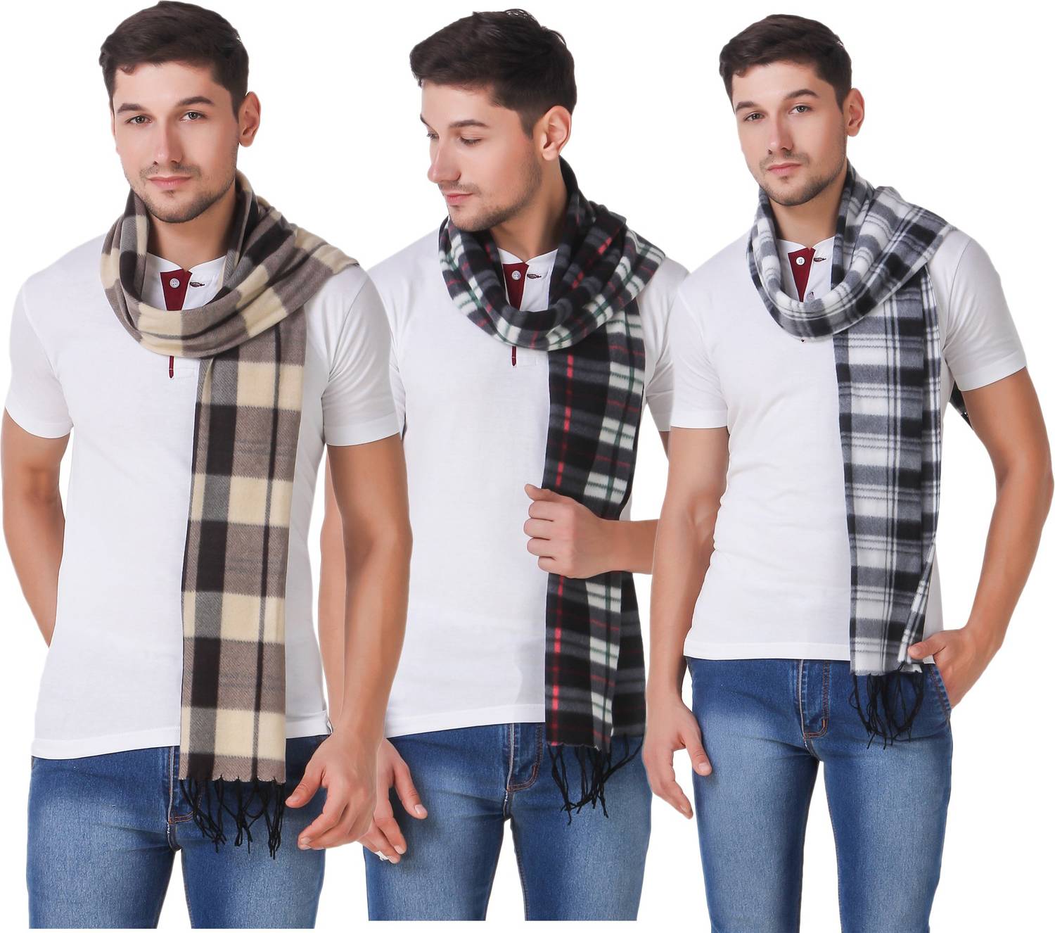 ANIXA Checkered Men & Women Muffler