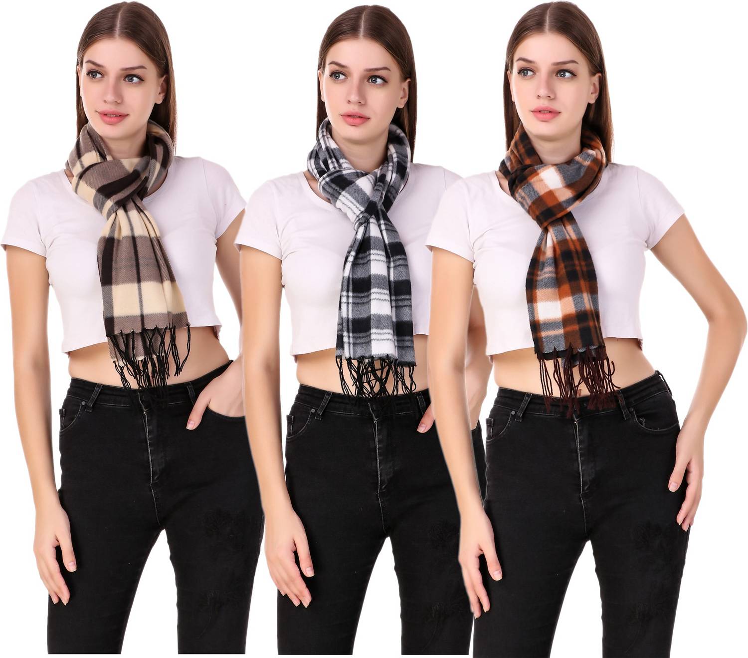 ANIXA Checkered Men & Women Muffler