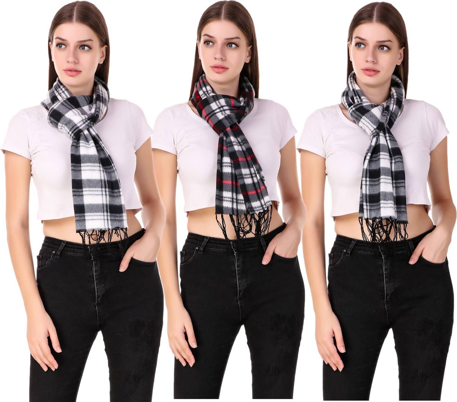 ANIXA Checkered Men & Women Muffler