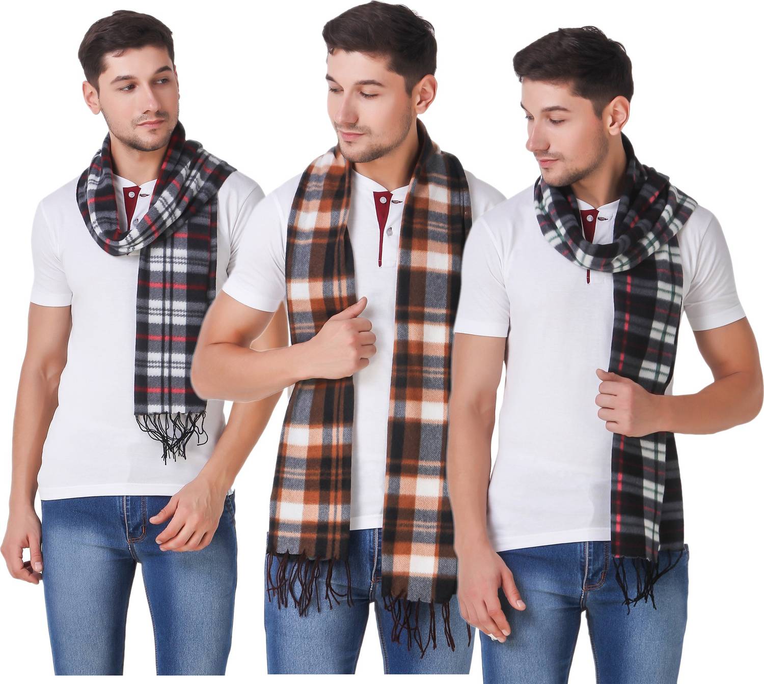 ANIXA Checkered Men & Women Muffler