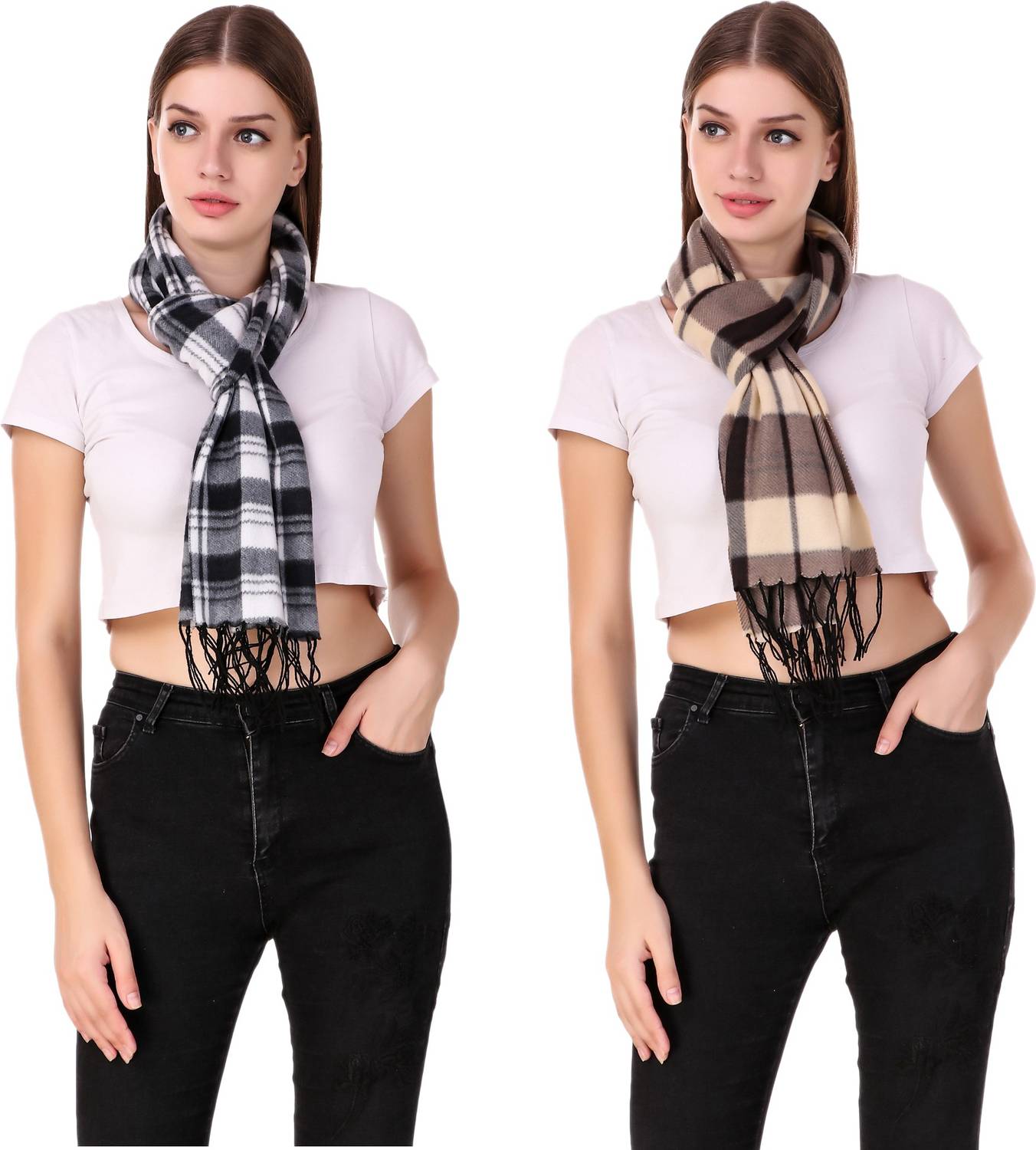 ANIXA Checkered Men & Women Muffler