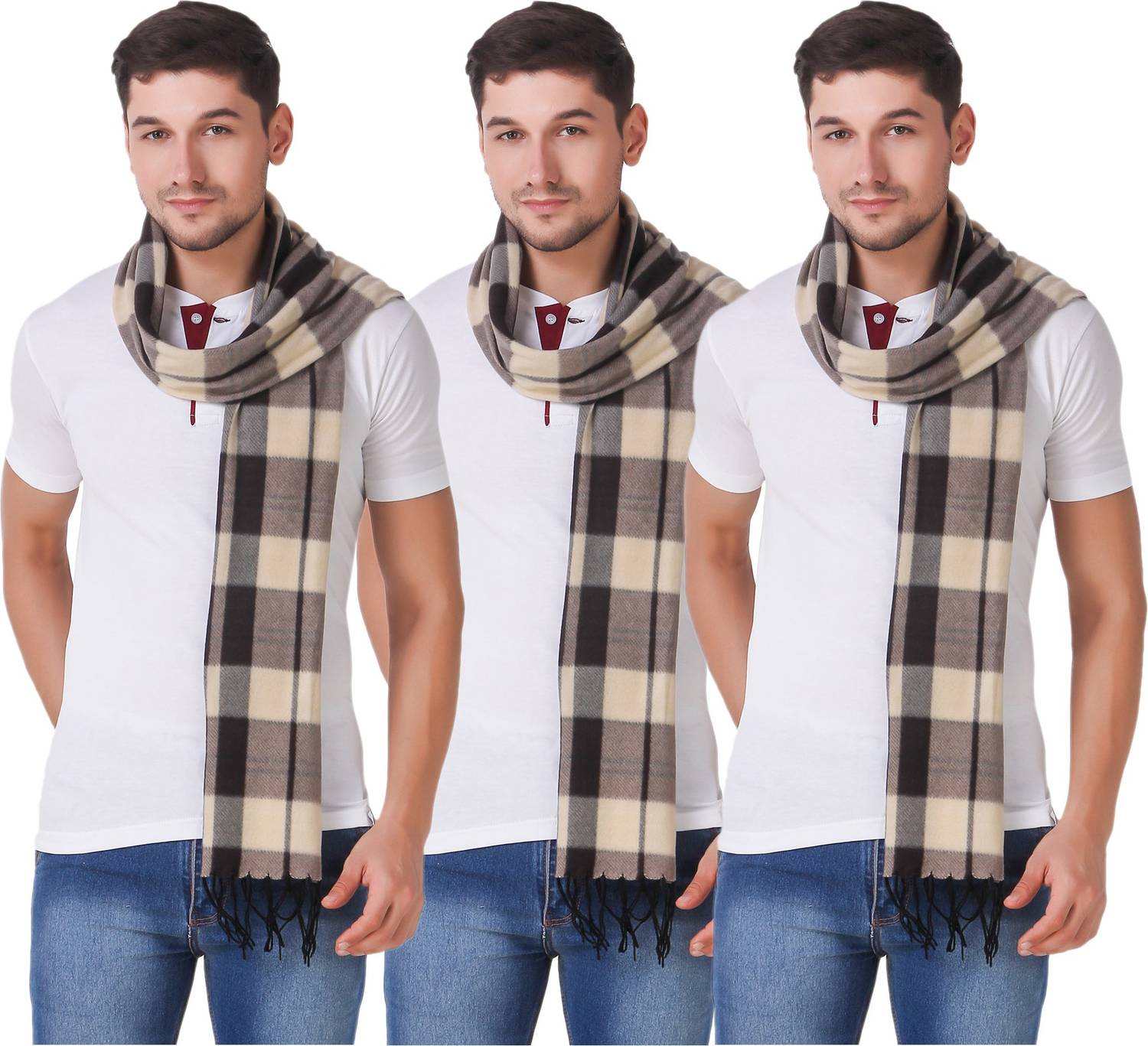 ANIXA Checkered Men & Women Muffler