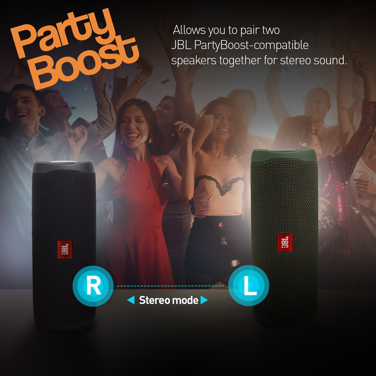 Image of JBL Flip 5 with 12Hr Playtime, IPX7 Waterproof, Partyboost Portable 20 W Bluetooth Speaker