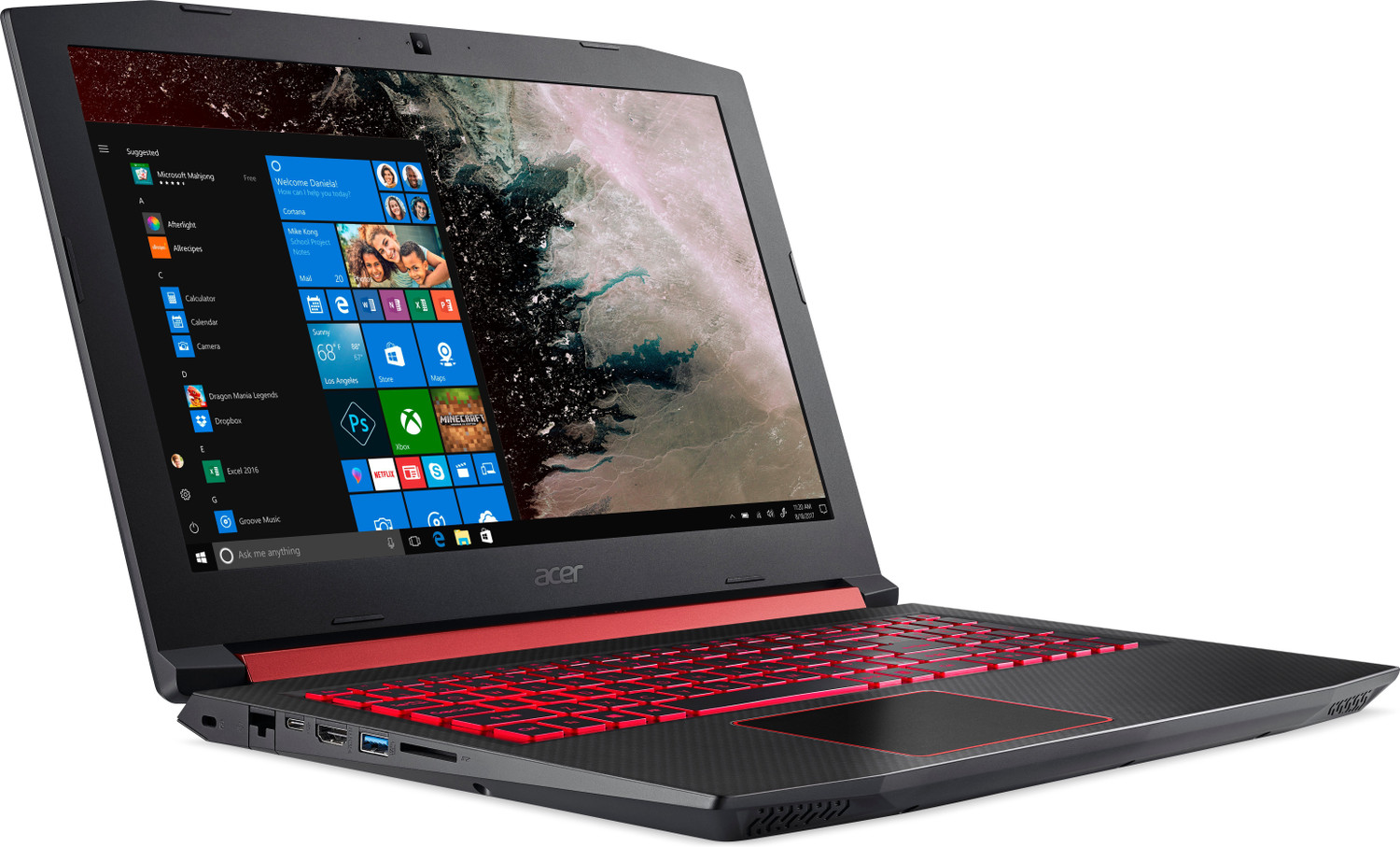 Image of Acer Nitro 5 Intel Core i5 8th Gen 8300H - (8 GB /1 TB HDD /Windows 10 Home /4 GB Graphics /NVIDIA GeForce GTX 1050 Ti) AN515-52 Gaming Laptop