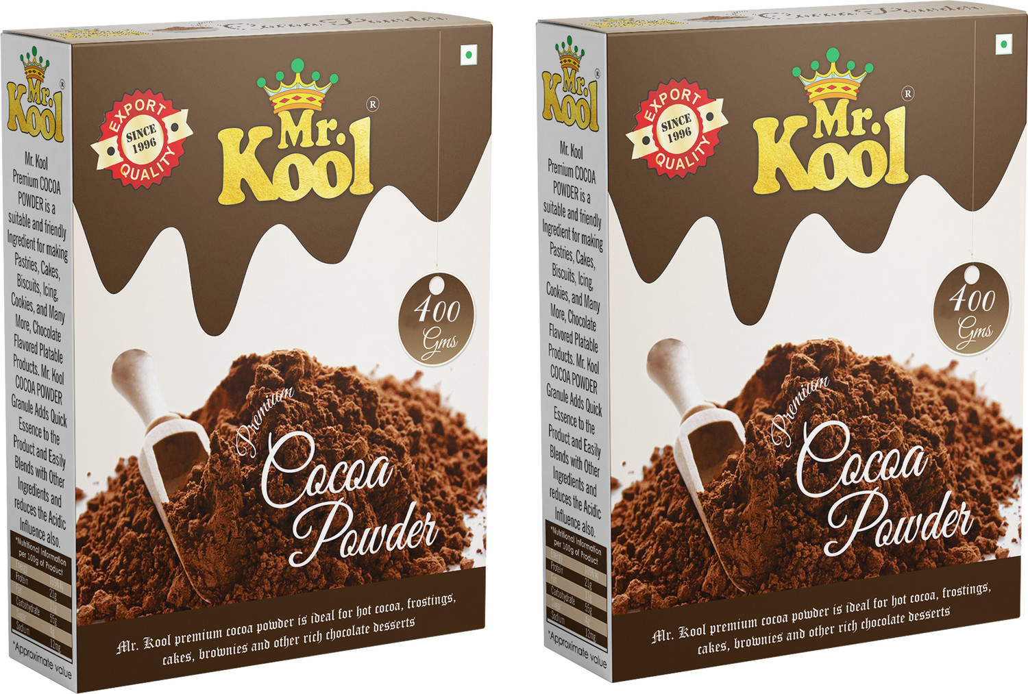 Image of Mr.Kool 100% Natural Cocoa Powder-2 pack Cocoa Powder