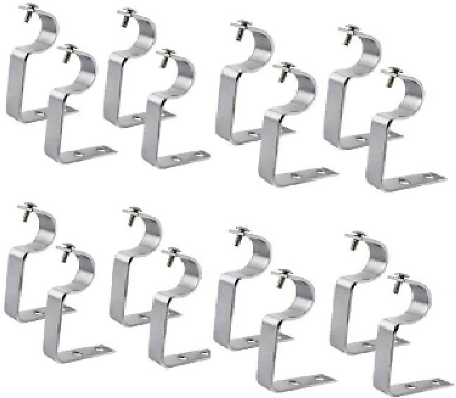 AnEk goods Silver Curtain Knobs, Rod Rail Bracket Metal