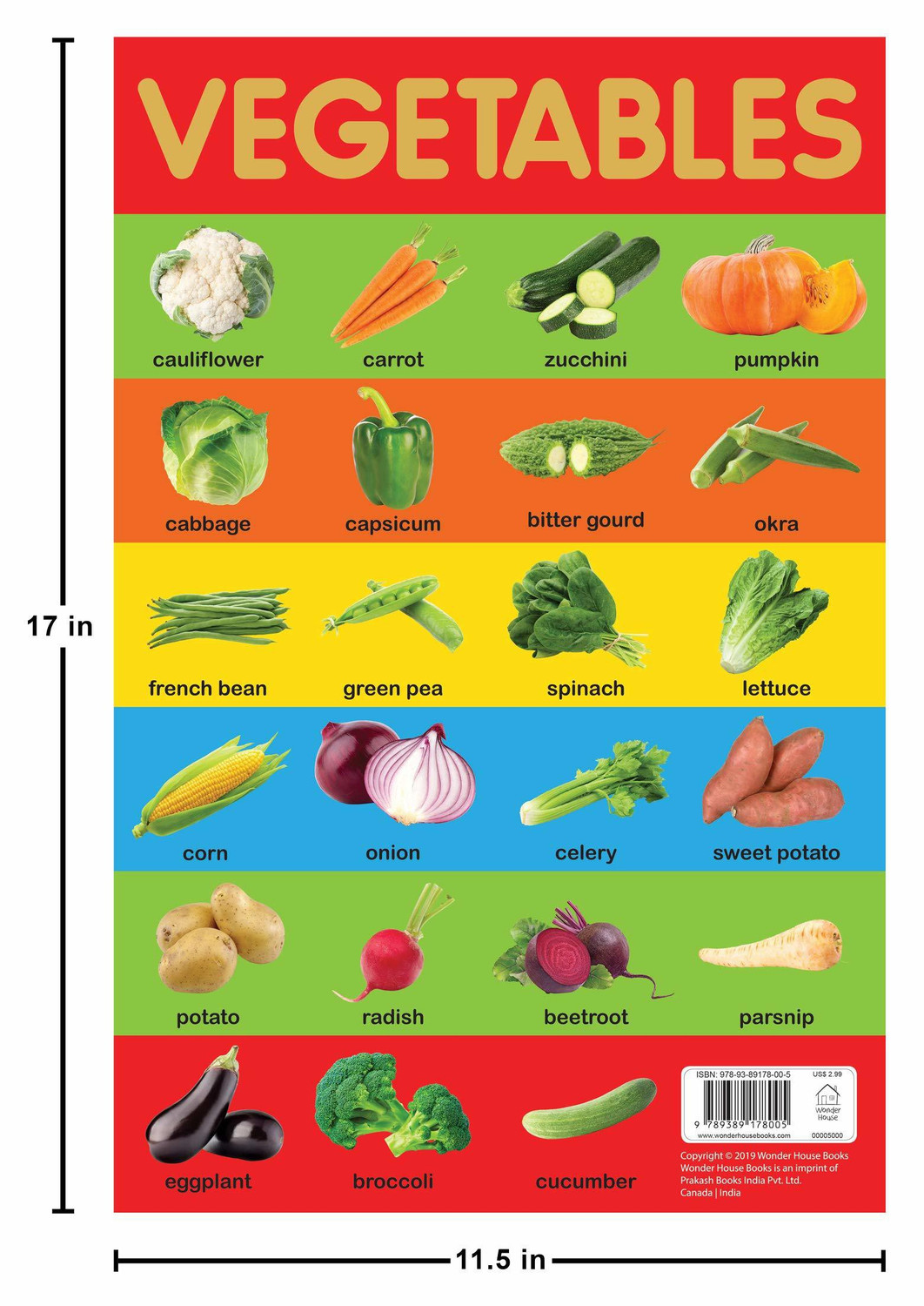 Image of Vegetables Chart - By Miss & Chief