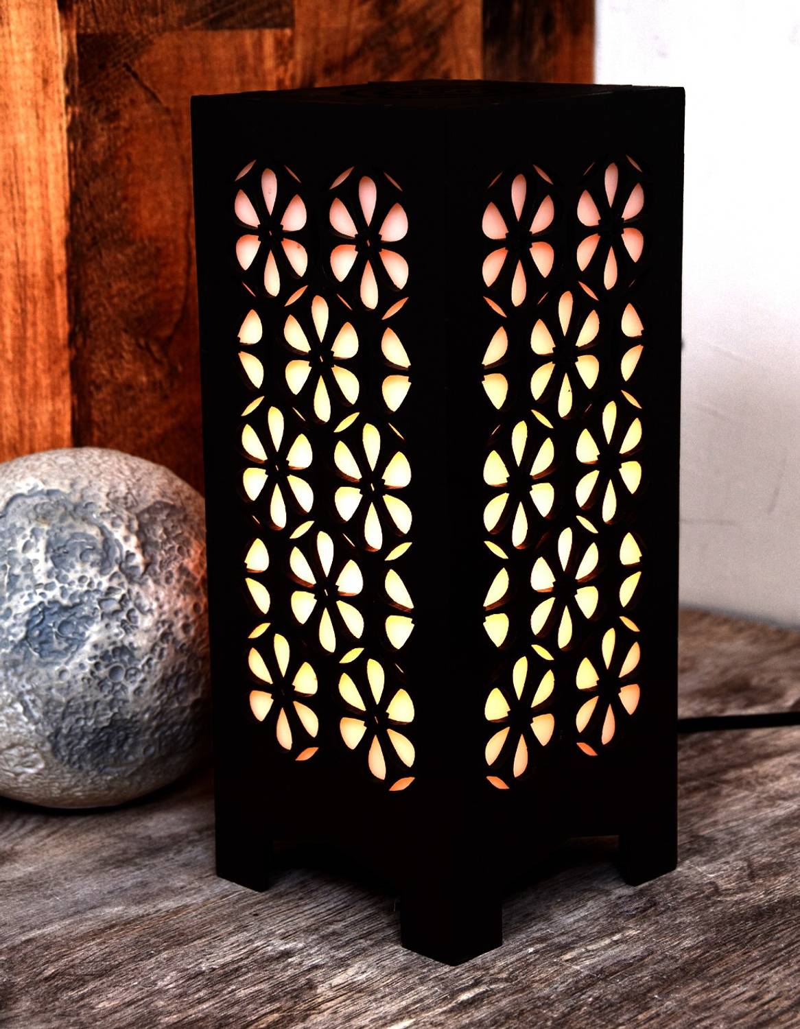 Gojeeva Wooden LED Table Lamp With Creative Design,Suitable Night
