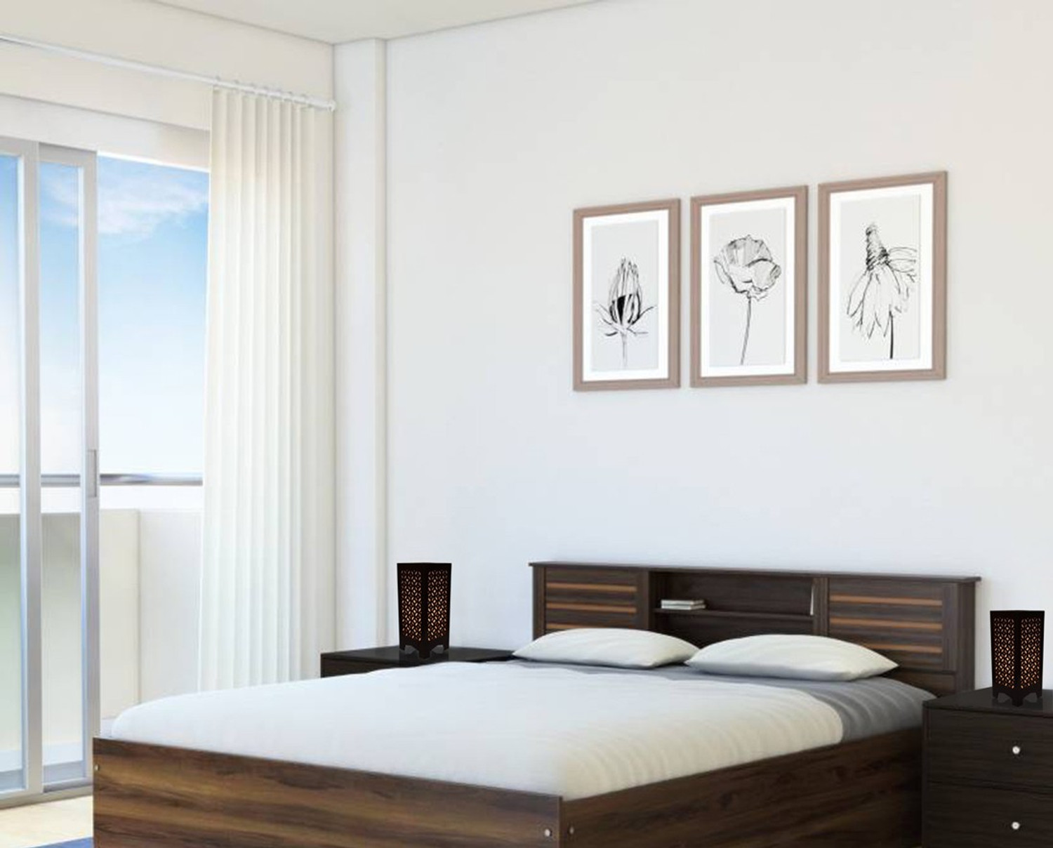 Image of Gojeeva Wooden LED Table Lamp With Creative Design,Suitable Night Lamp