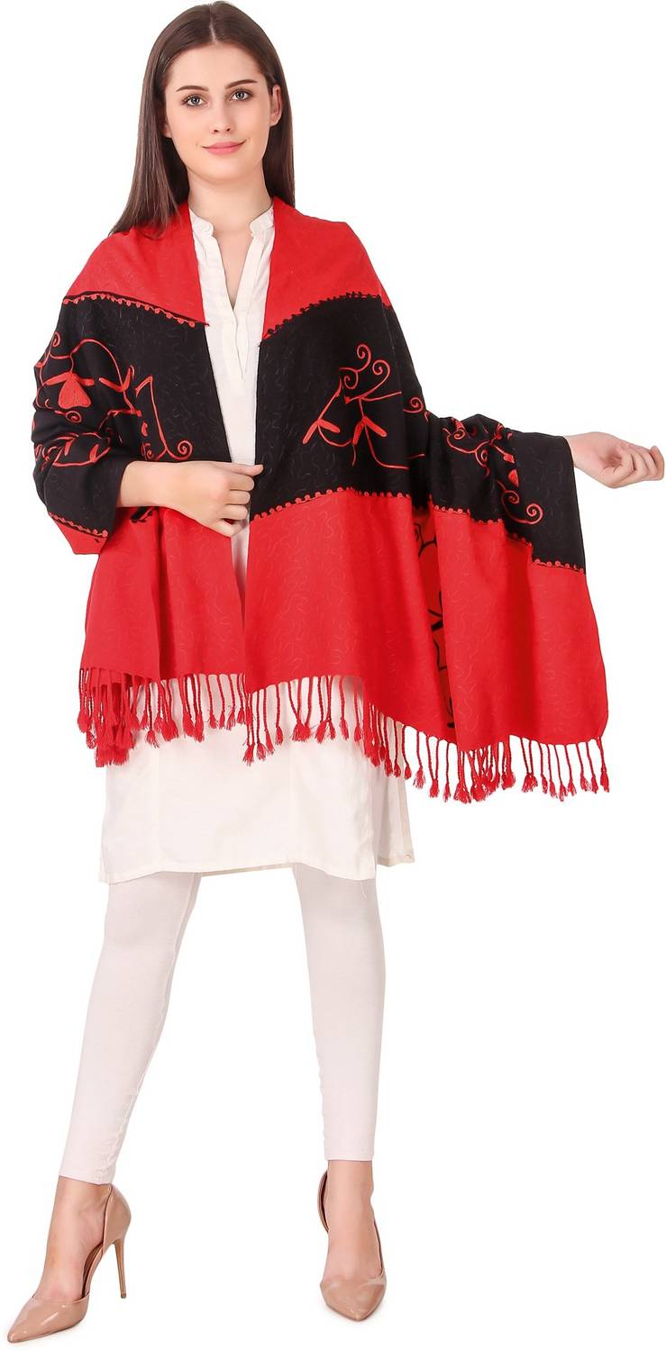 BRAVEZI Wool Embroidered Women Shawl