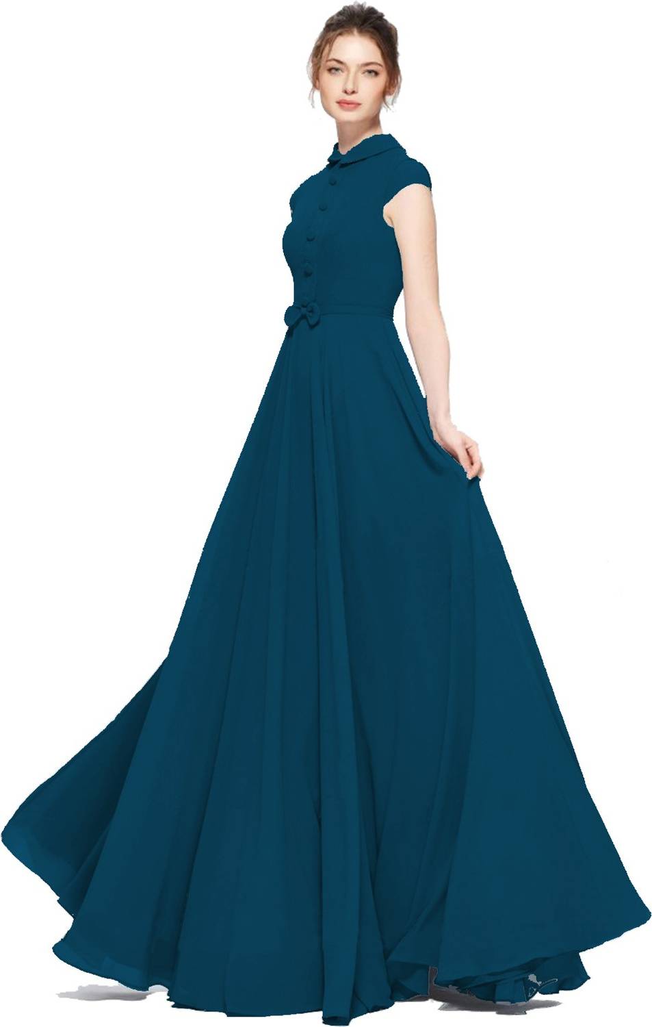 princess polly baby blue dress Navy Blue Formal Dresses main image 0