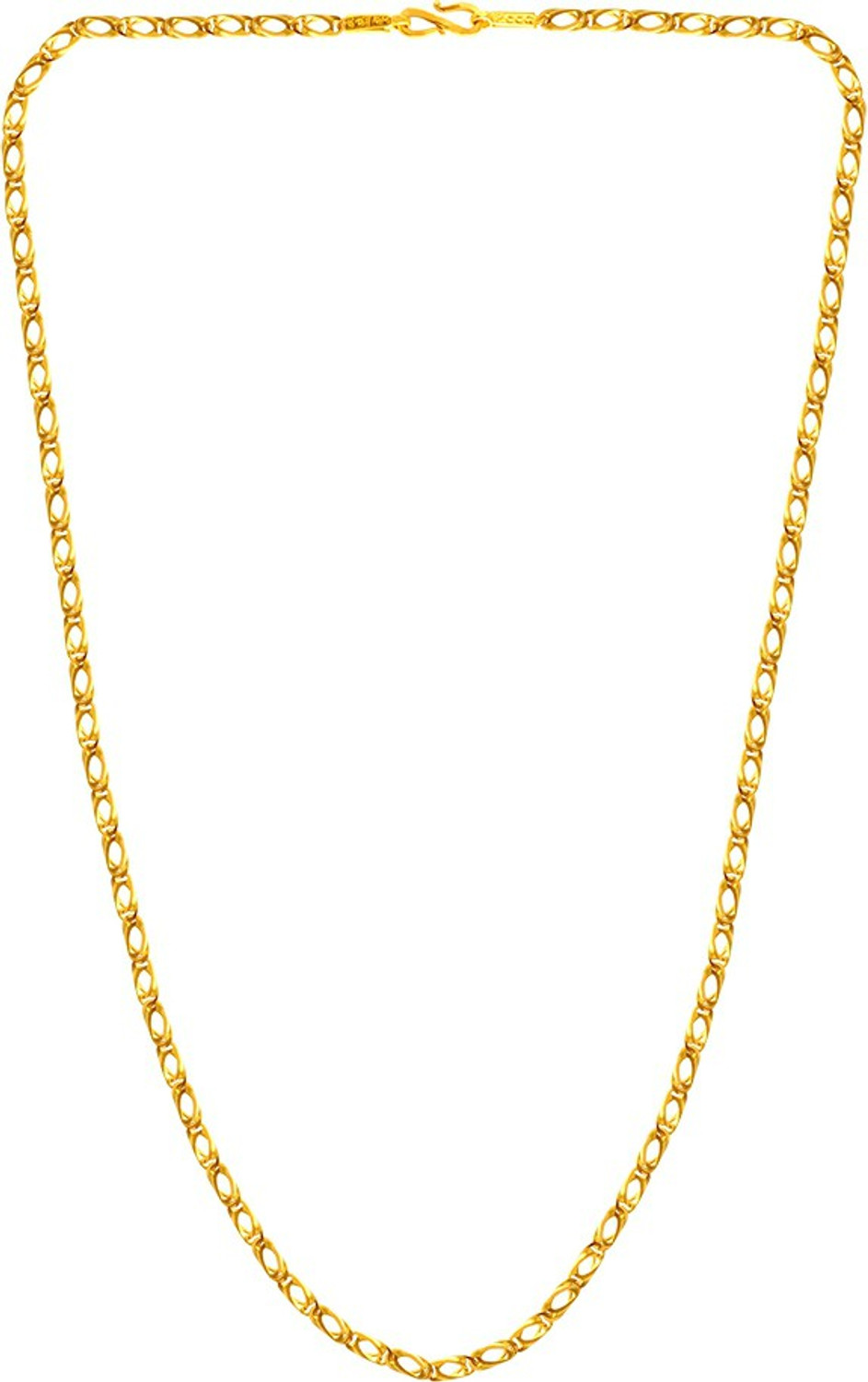 Image of PC Chandra Jewellers GOLDLITES Long and Short Chain Yellow Gold Precious Chain
