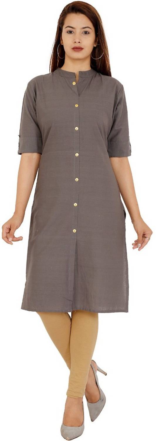 csq Women Solid Straight Kurta