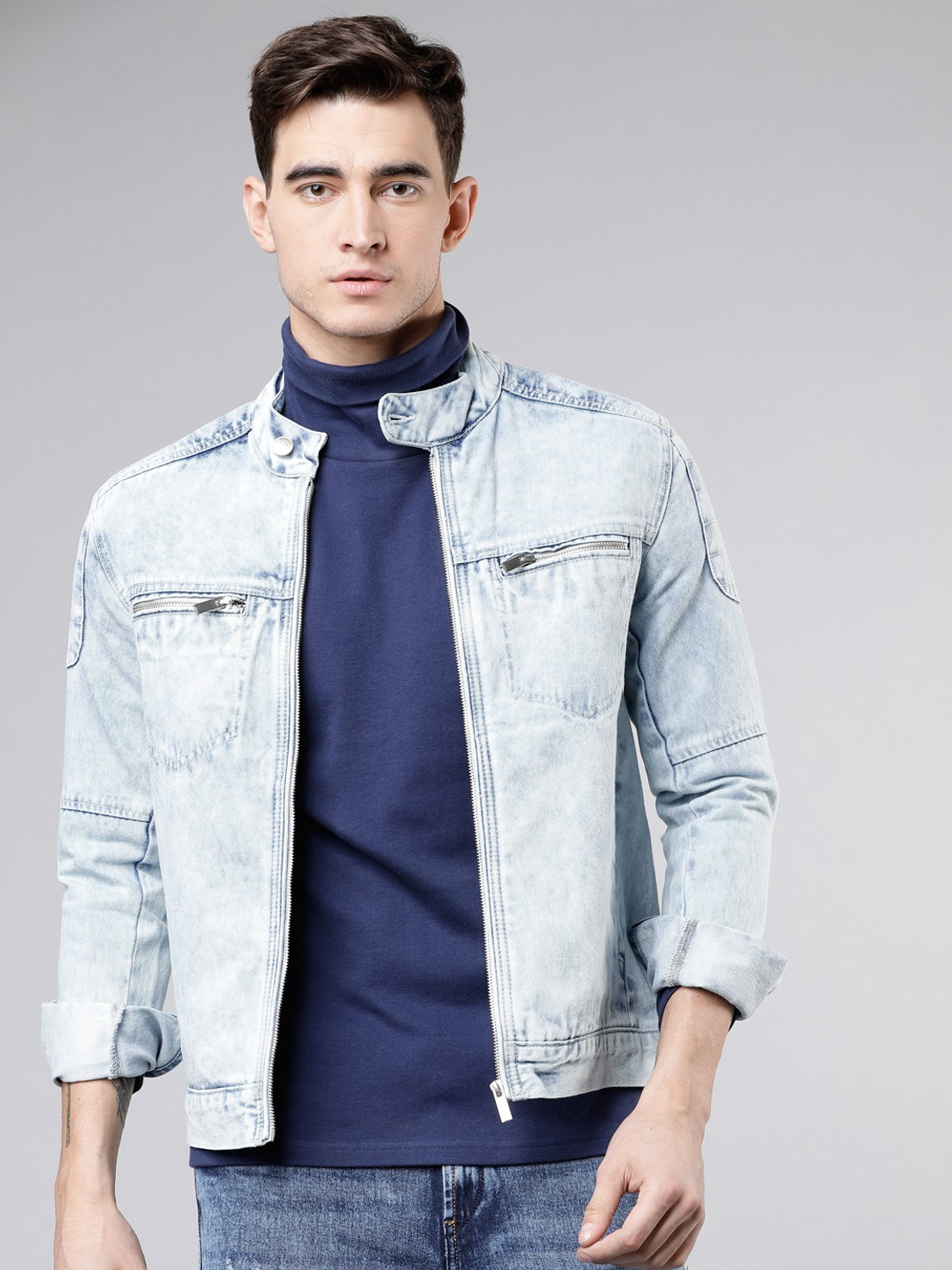 Image of HIGHLANDER Full Sleeve Solid Men Jacket