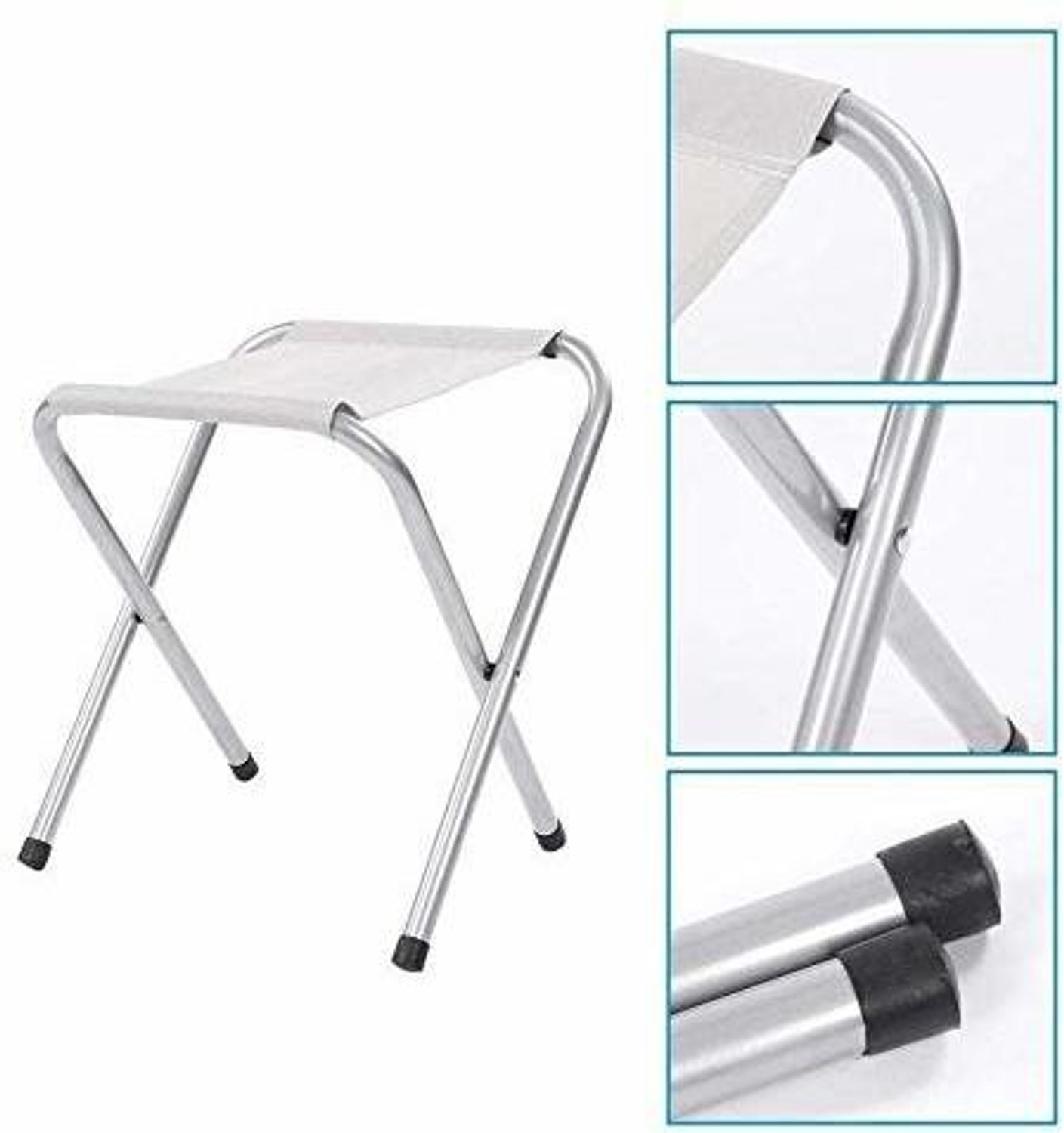 Image of MOBHADA Patio Stool Multipurpos Folding Camping Portable Stool for Garden Outdoor Travel Outdoor & Cafeteria Stool