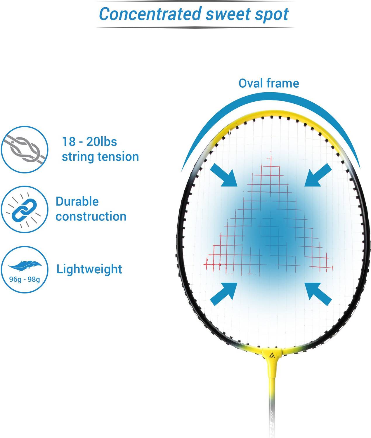 Adrenex R201 Multicolor Badminton Racquet Combo - Image 4