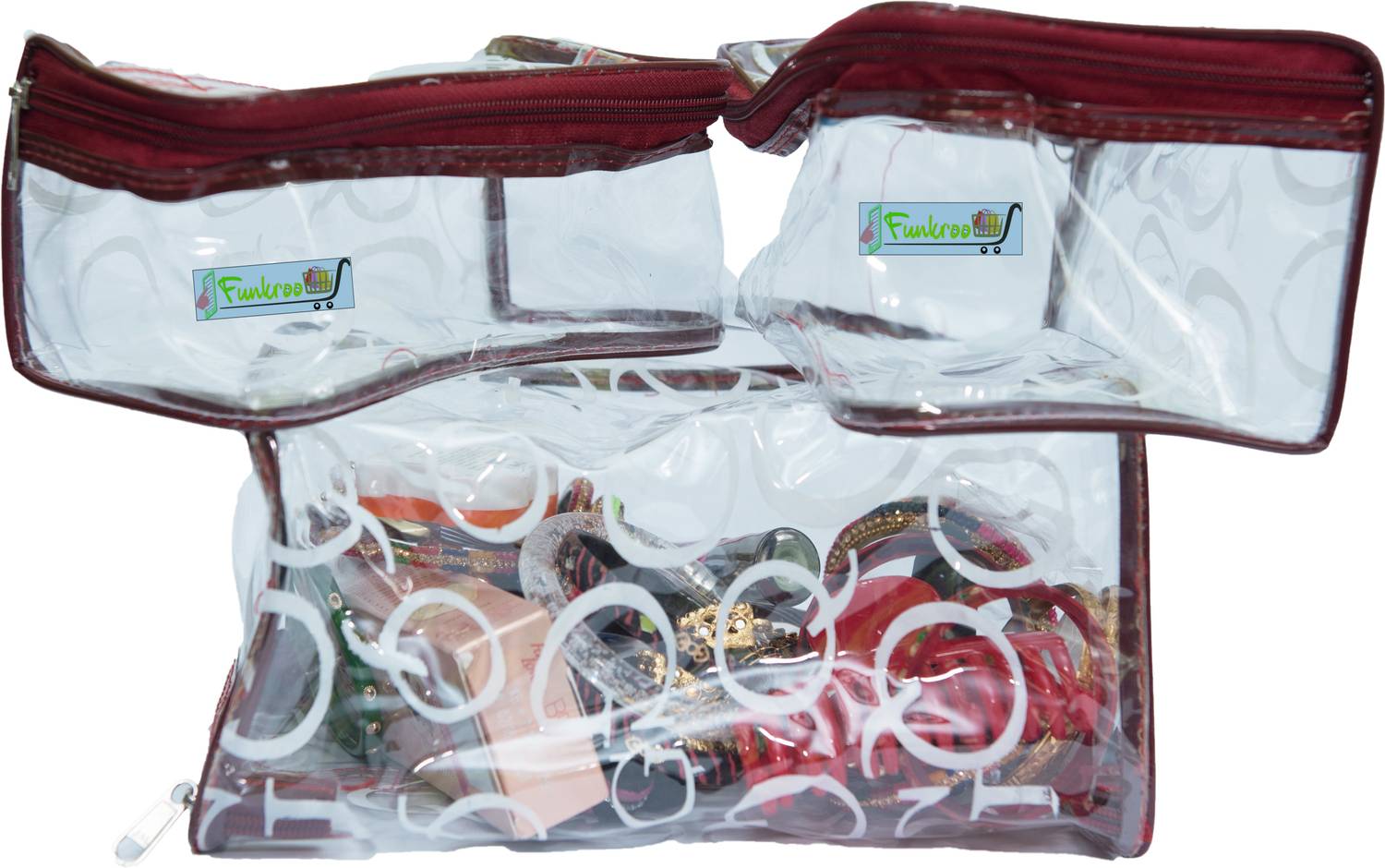 Ajabh Set Of - 3pc Multi purpose Jewellery Storage Cosmatic Box travling organizer Jewellery,Cosmatic Vanity Box
