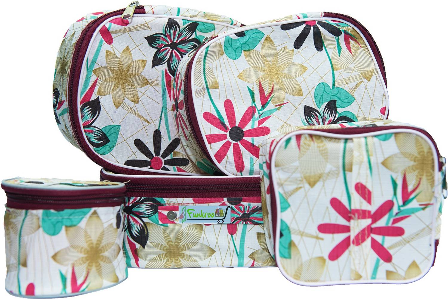 Ajabh Set Of - 5pc Multi purpose Jewellery Storage Cosmatic Box travling organizer Jewellery,Cosmatic Vanity Box