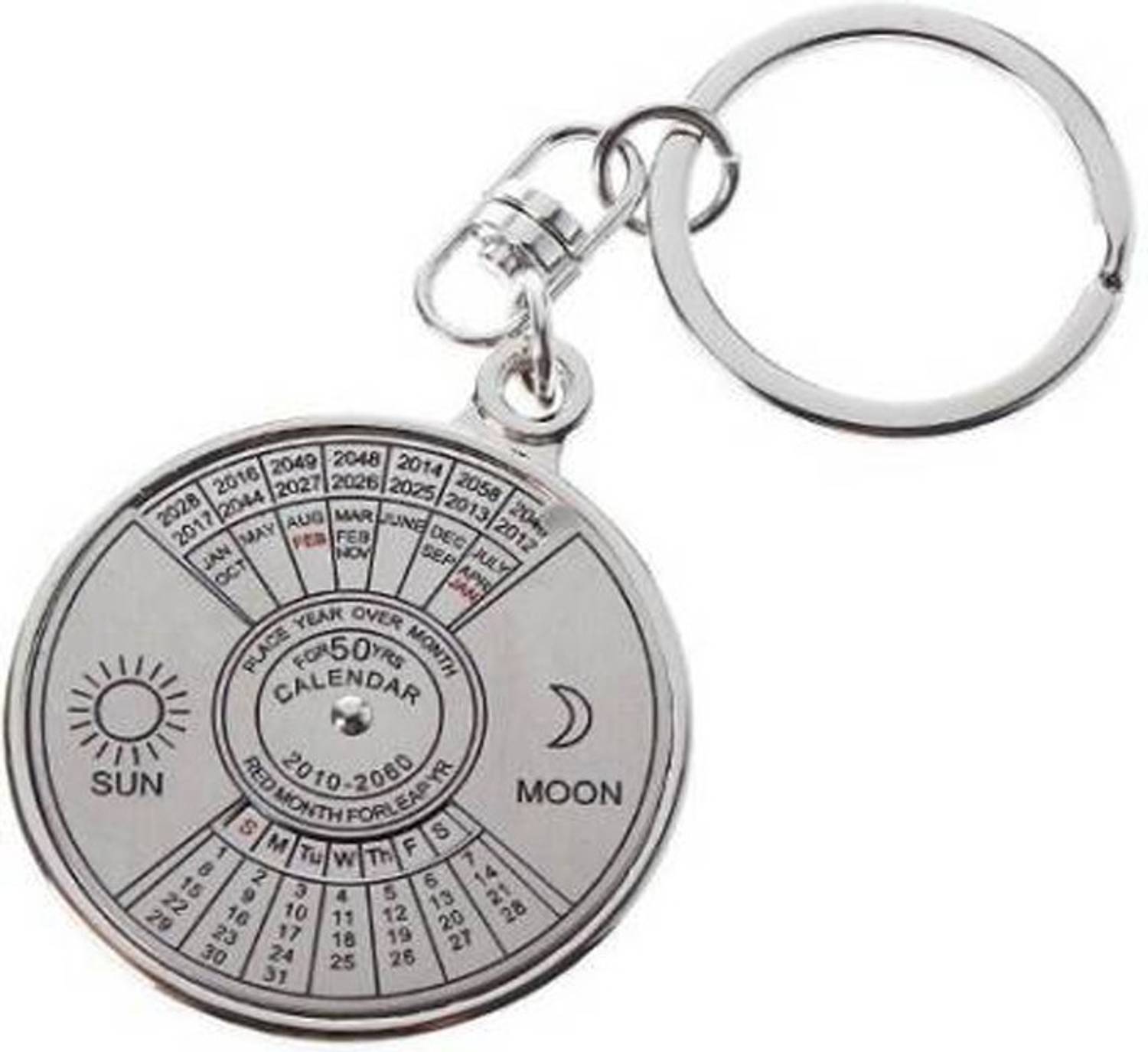 Aryshaa Compass 50 Year Calendar Key Chain - Image 1