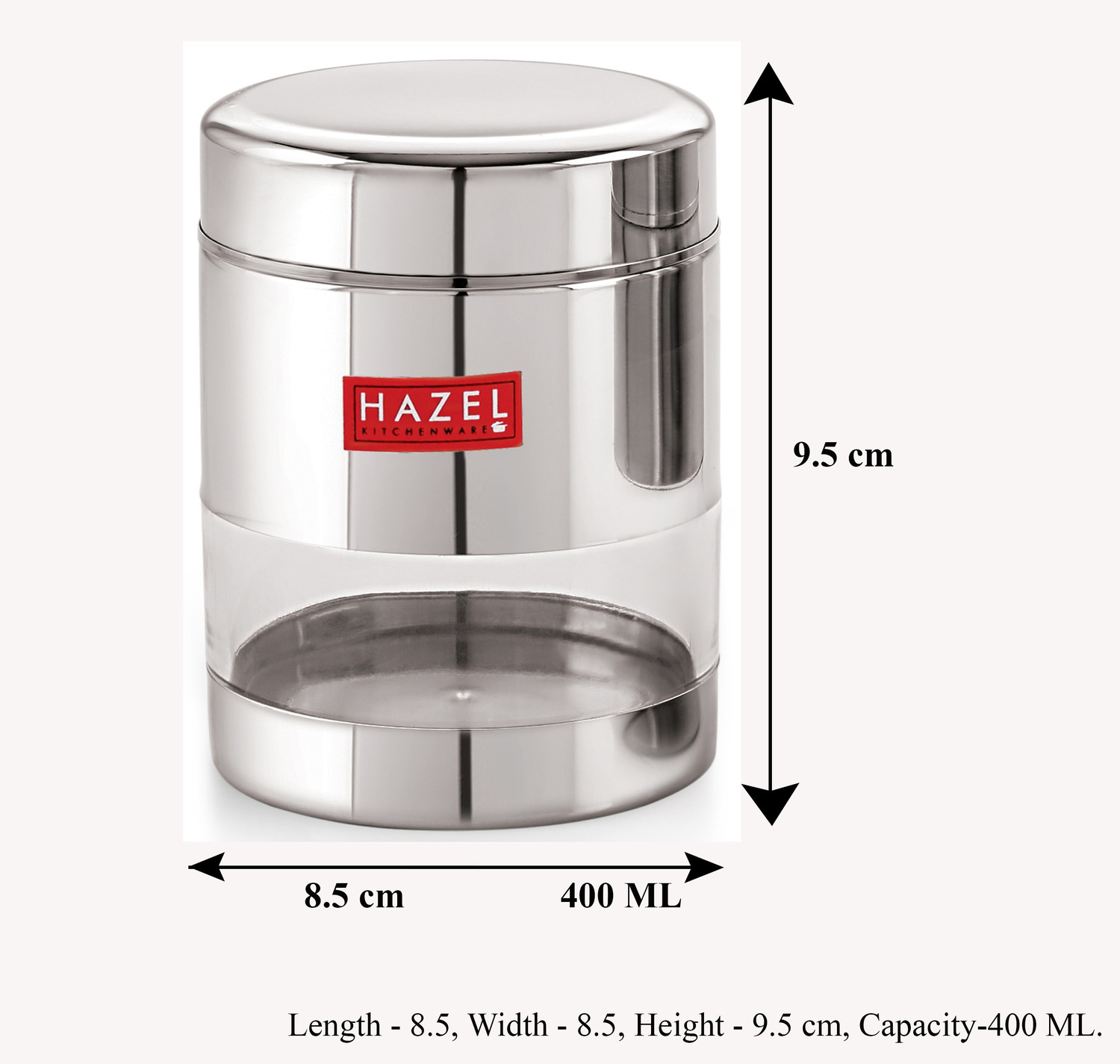 Image of HAZEL Steel Grocery Container - 400 ml