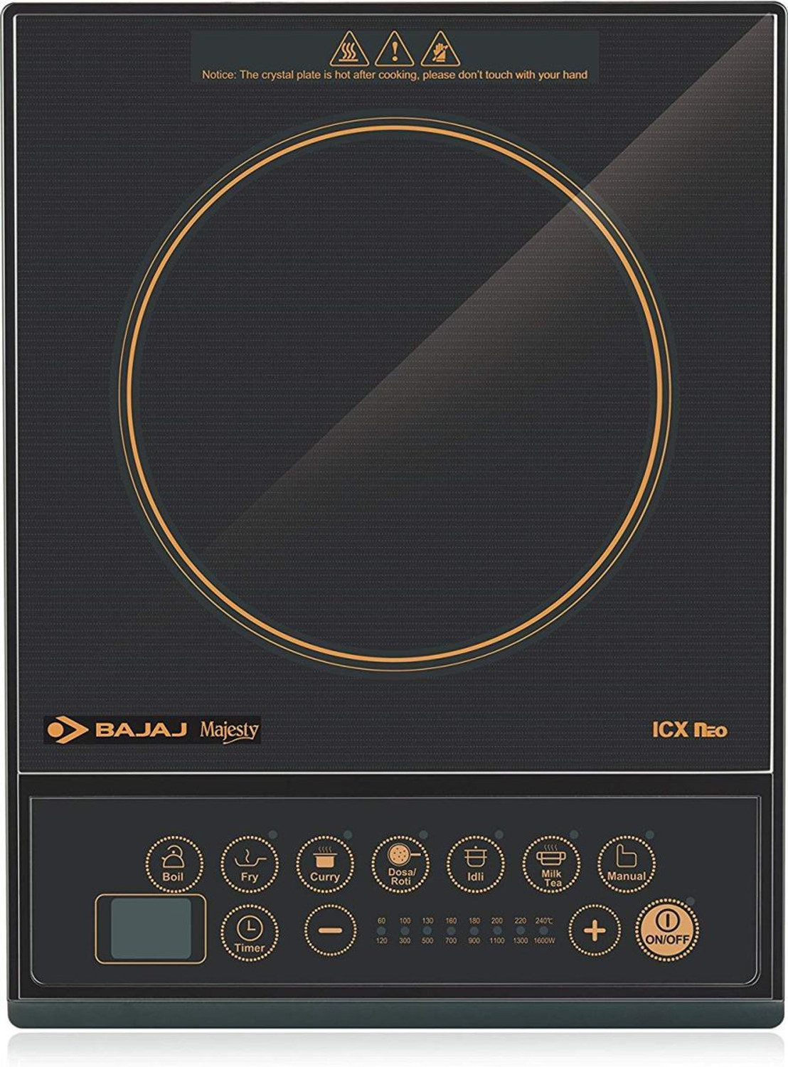 Image of BAJAJ 1600 W Induction Cooktop Push Button