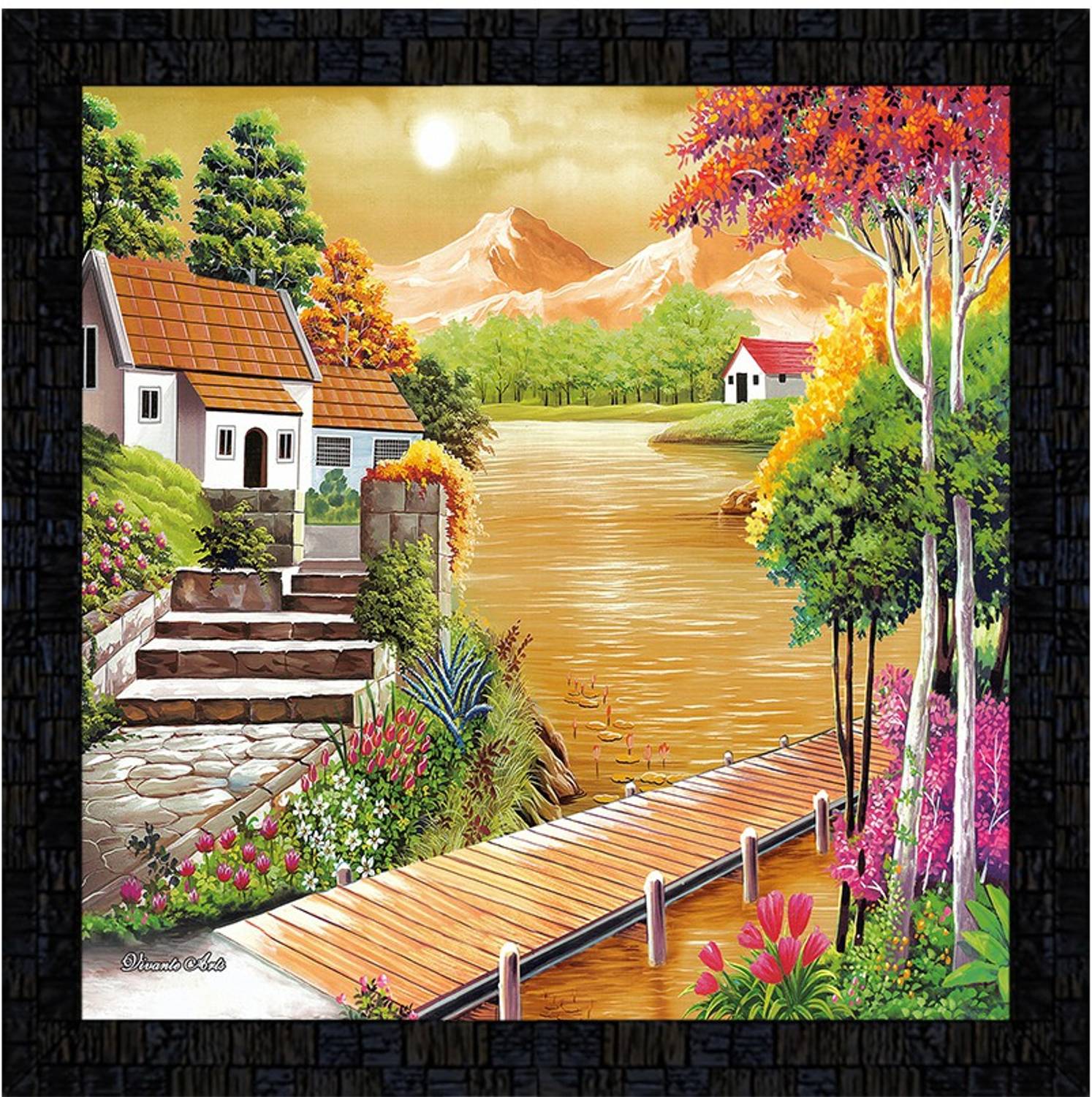 絵画 landscape #1 Poster N Frames framed poster of hand painting Landscape Scenery