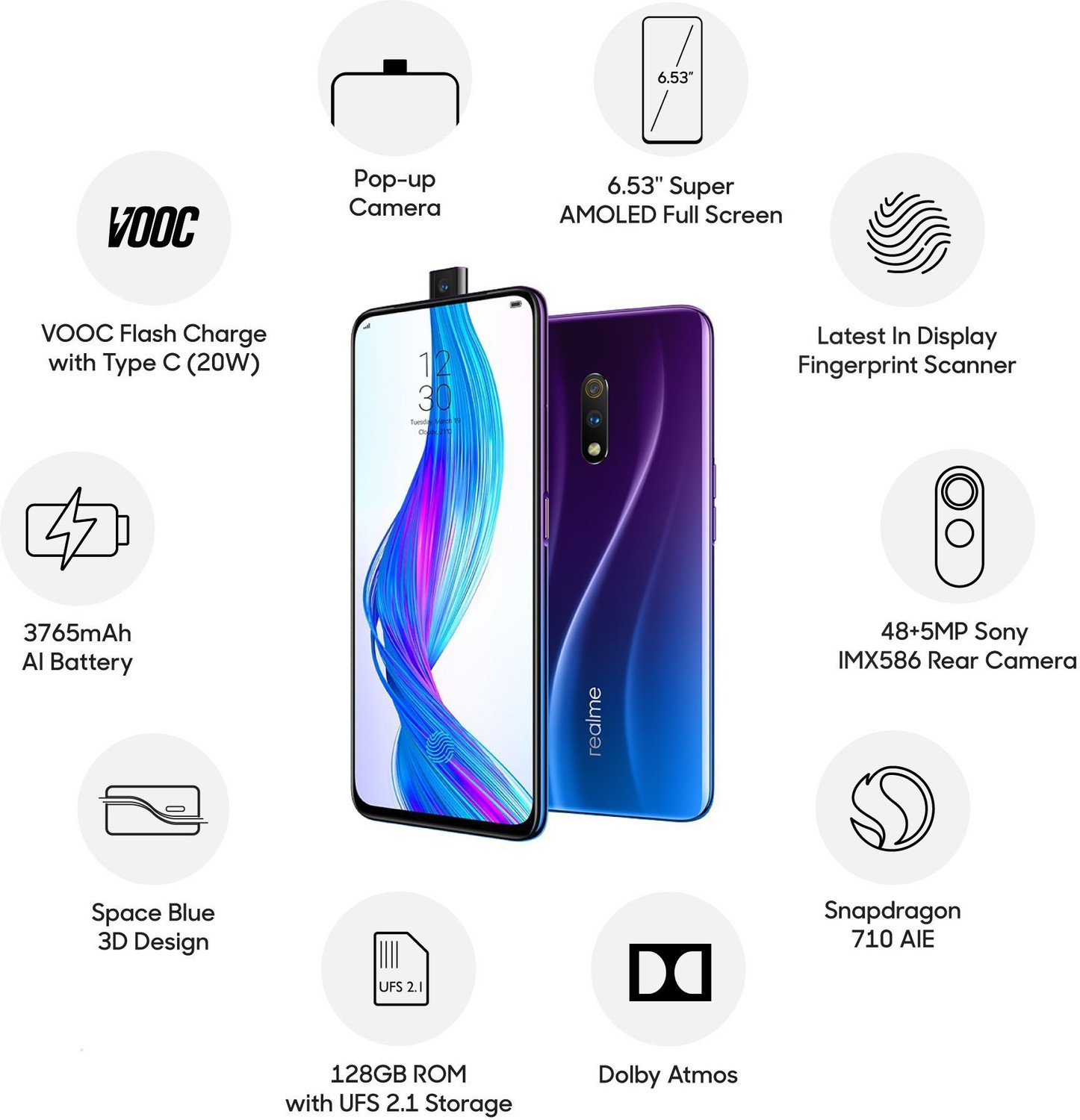 Image of realme X (Space Blue, 128 GB)