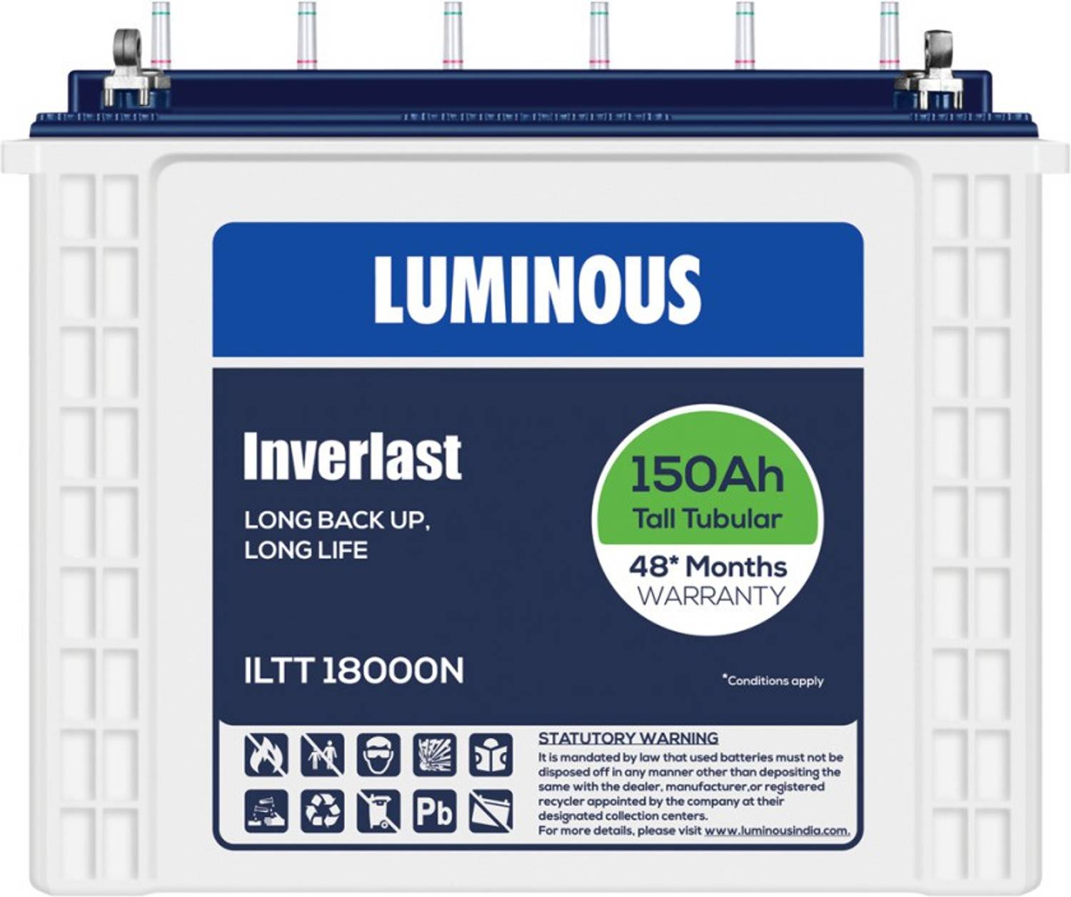 LUMINOUS 48 Months Warranty Tubular Inverter Battery